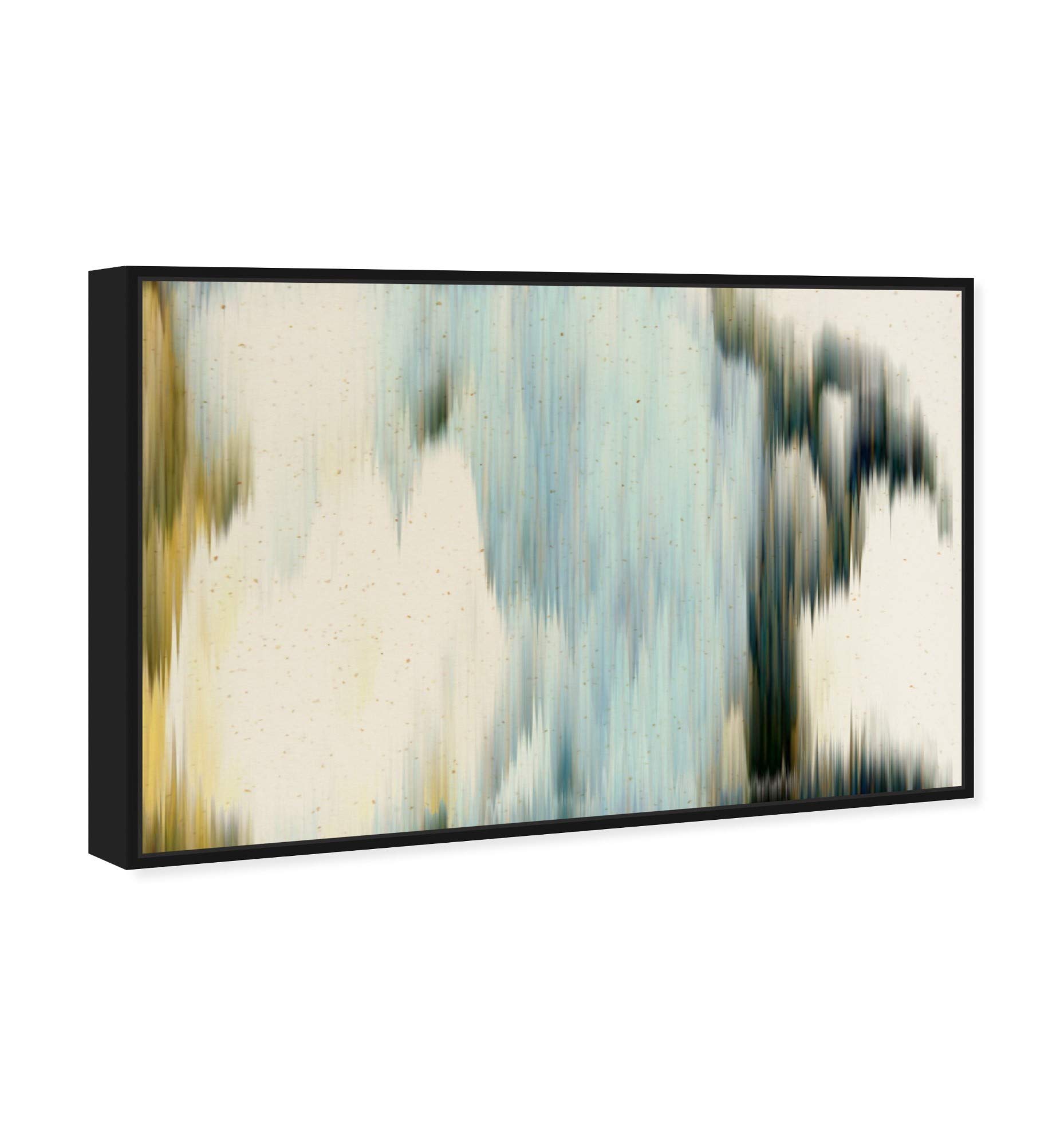 Abstract Framed Wall Art Canvas Print 'Baritone' - 30x20 Inch Modern Home Decor in White & Blue | Perfect for Living Room, Bedroom & Office Decorations | The Oliver Gal Artist Co.
