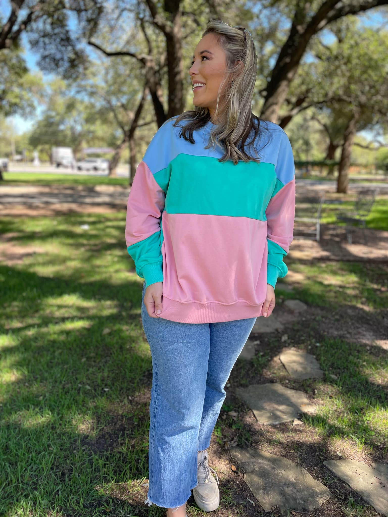 PREORDER: Finnley Colorblock Pullover Sweater - 4 Stylish Colors for Women | Perfect for Casual Outfits, Fall Layering & Cozy Winter Wear