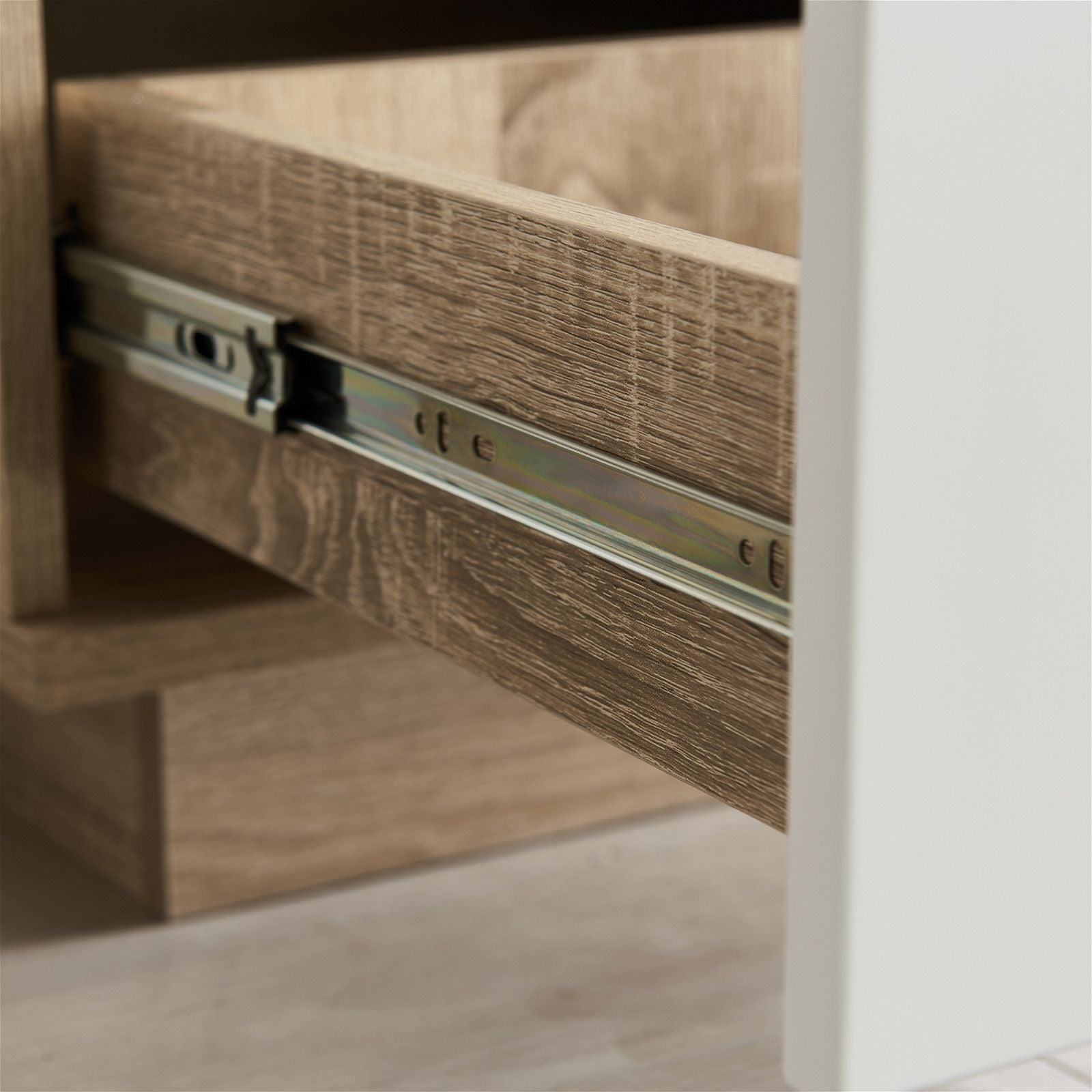 TAURIS™ RIO2200LL Solid Oak Entertainment Center - Stylish TV Stand with Storage for Living Room & Home Theater