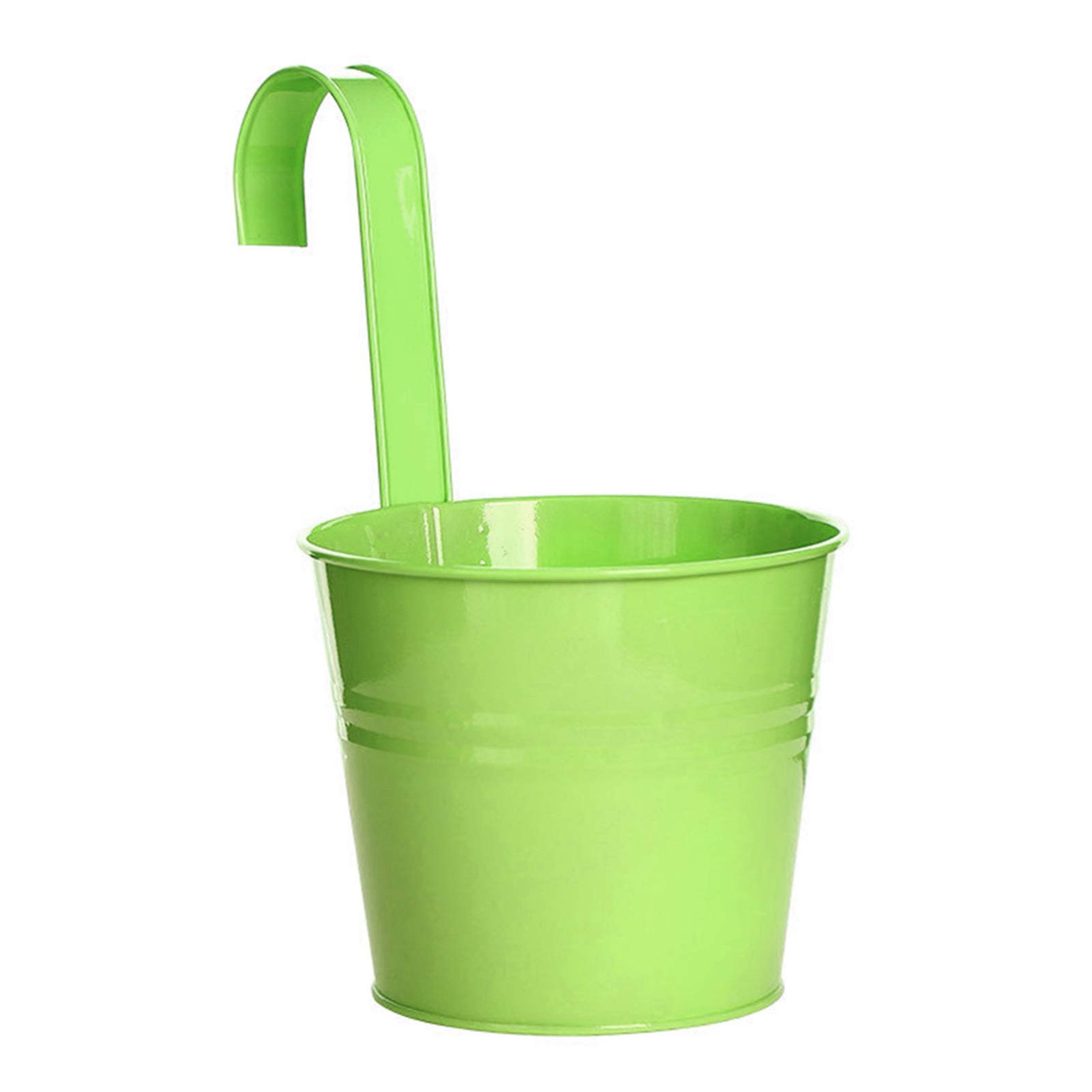 D-GROEE Iron Hanging Flower Pots - Sturdy Metal Planters for Balcony & Garden Decor | Natural Style Decorative Bucket for Indoor/Outdoor Plants, Herbs & Flowers | Perfect for Home, Patio, and Vertical Gardening