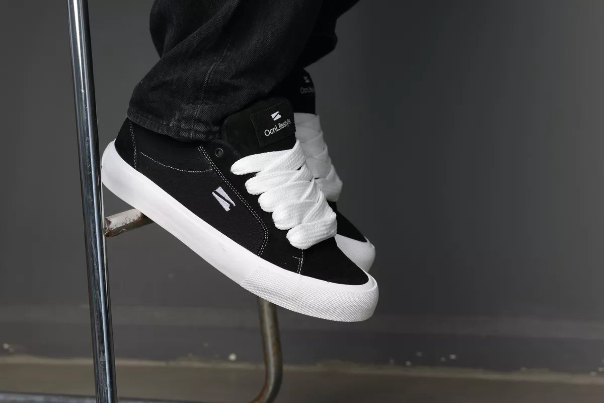 Ocn Lincoln City Black & White Sneakers for Men - Comfortable Casual Shoes for Walking, Running & Everyday Wear