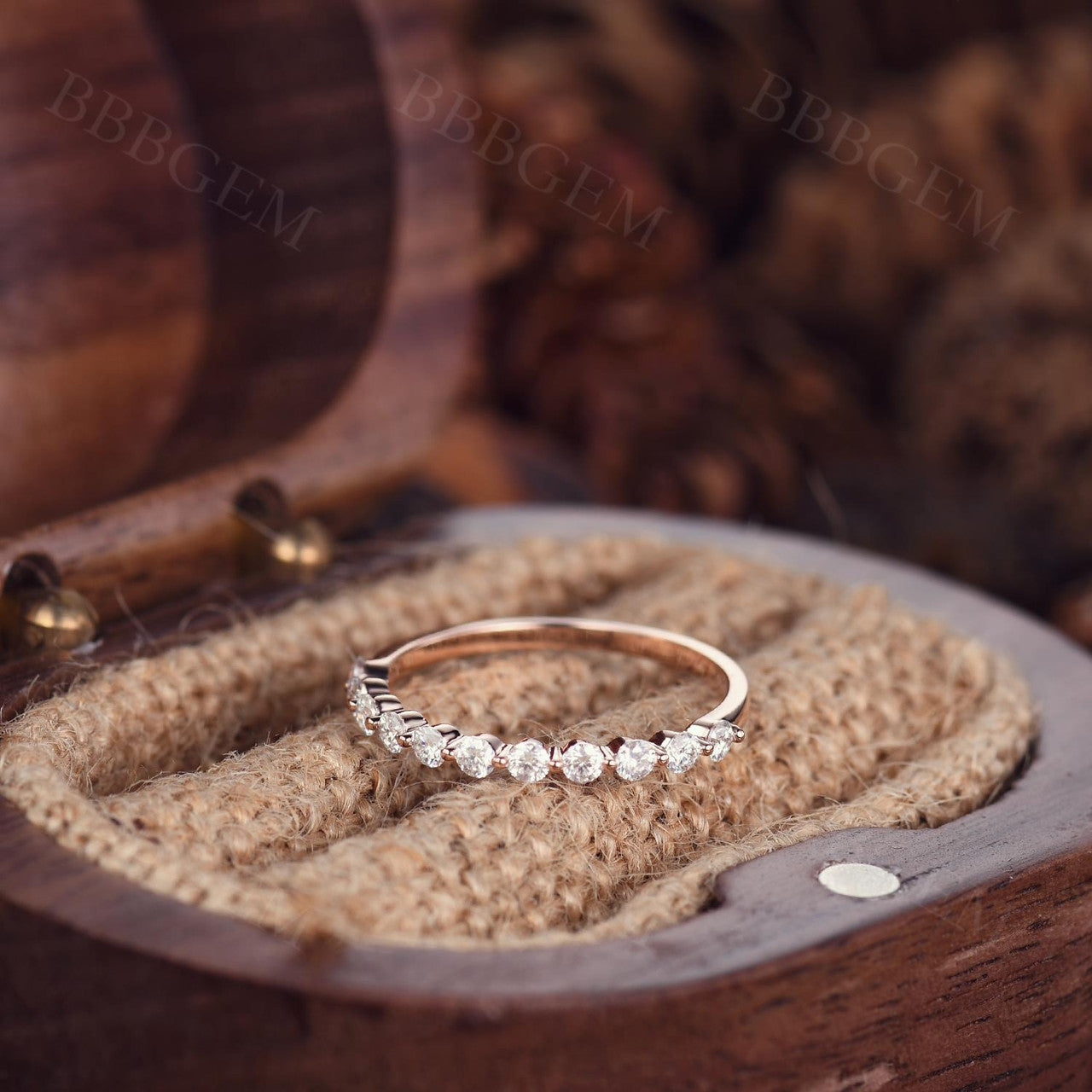 2mm Classic Moissanite Diamond Wedding Band - Half Eternity Ring for Women, 14K White Gold Bridal Jewelry, Anniversary Gift for Her - Perfect for Engagement, Wedding & Special Occasions