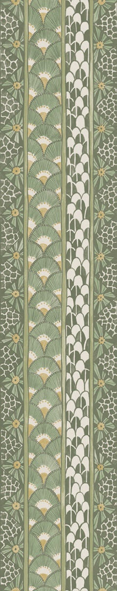 Cole and Son Ardmore Border Wallpaper - Olive Green Vintage Floral Design for Living Room, Bedroom, and Dining Room Decor