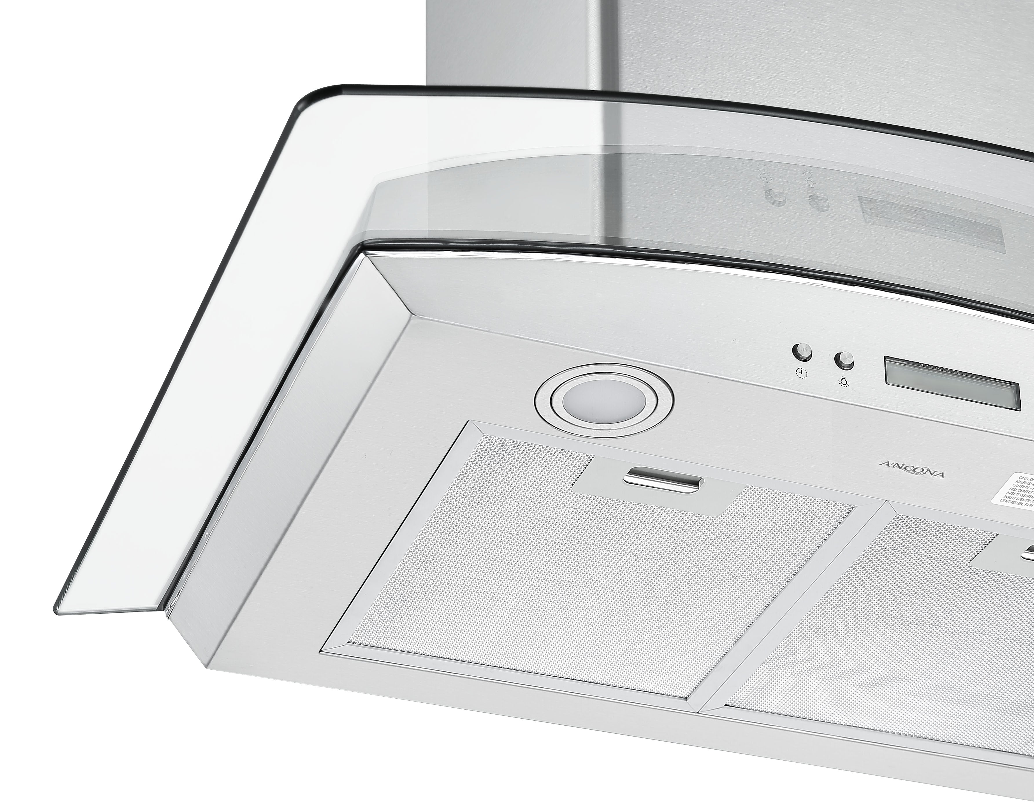 GCHD430 30-Inch Stainless Steel Glass Canopy Range Hood - Powerful Kitchen Ventilation for Smoke & Odor Removal - Perfect for Modern Homes & Restaurants