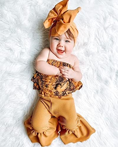 Toddler Bell Bottom Pants for Baby Girls - Soft Ruffle Leggings & Flare Trousers | Playtime & Dress-Up Outfits
