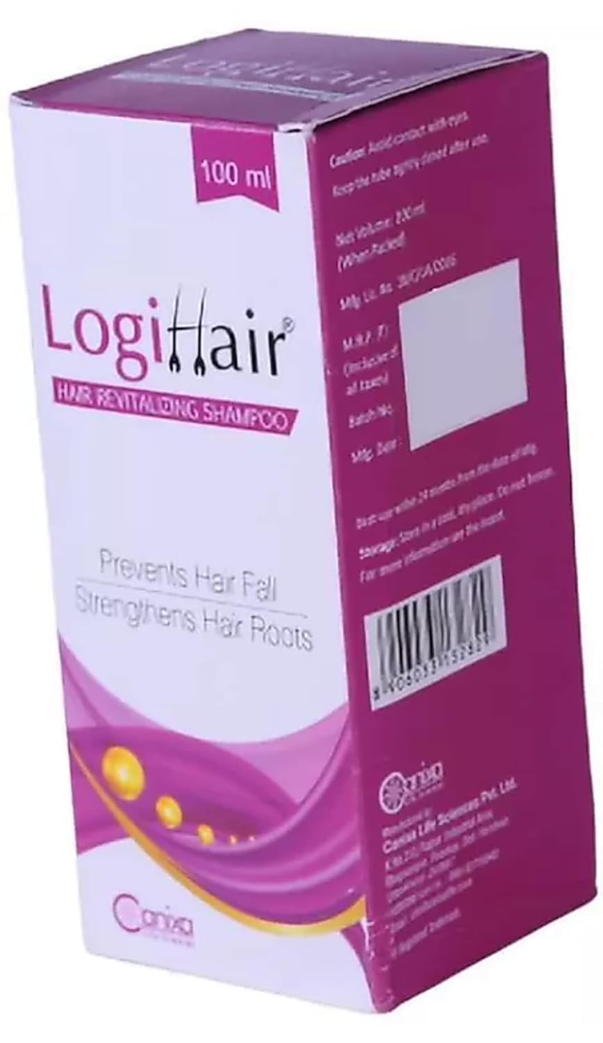 Logihair Hair Revitalizing Shampoo 100ml - Natural Hair Growth Treatment for Thinning Hair & Scalp Care - Perfect for Daily Use at Home or Salon