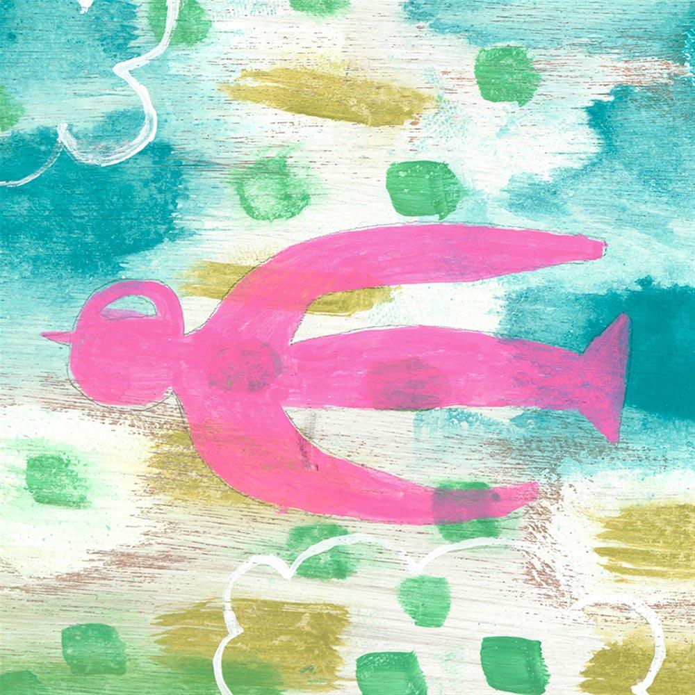 Floating Bird Gallery Wrap Canvas Art Print - Modern Home Decor for Living Room, Bedroom & Office - Watercolor Bird Painting Wall Art