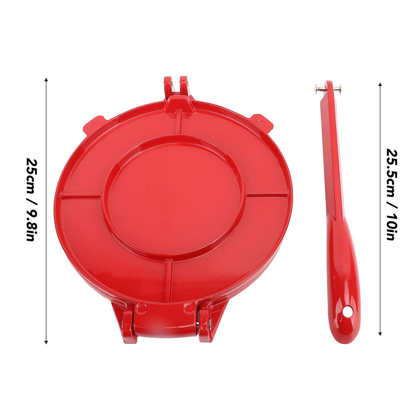 8 Inch Aluminum Alloy Tortilla Press - Manual Dough Press Machine for Flour Tortillas, Pizza Dough & Pie Crusts - Perfect for Mexican Cuisine, Home Cooking & Restaurant Use