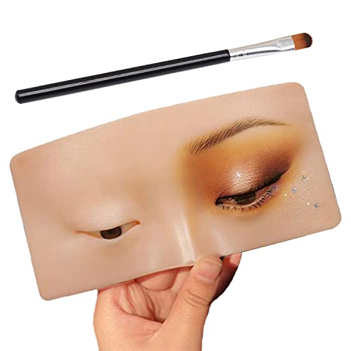 Silicon Makeup Practice Head - Eyes & Face for Beauty Training