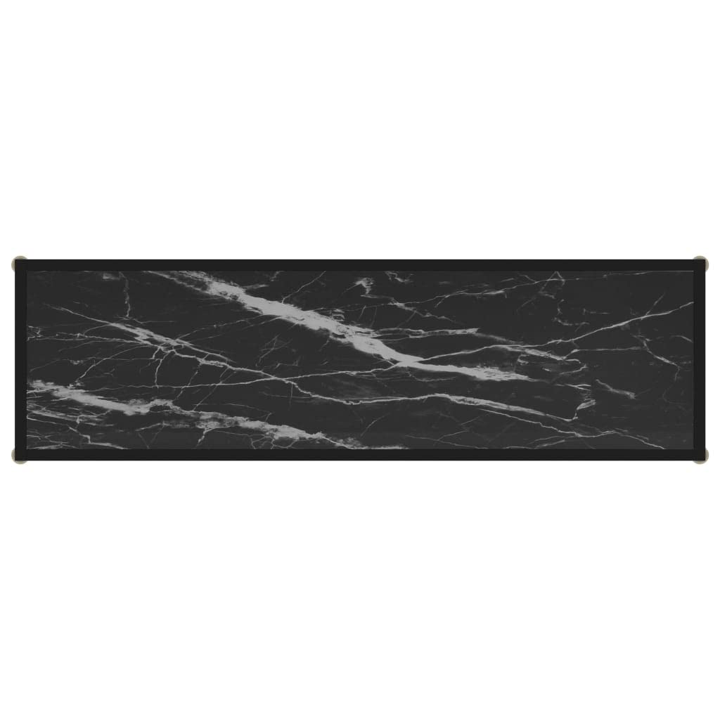 Wakects Soft Table - Black Marble Texture Console Table for Home Entryway, Hallway & Living Room | Perfect for Entry Decor, Hallway Storage & Living Room Accent