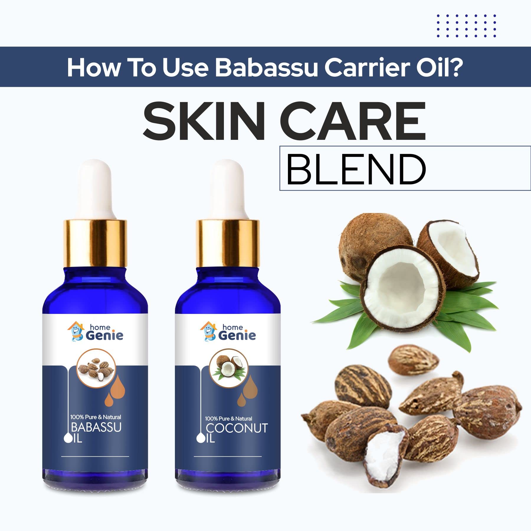 100% Pure & Natural Babassu (Attalea Speciosa) Oil - Undiluted Essential Oil for Skin & Hair Care - 30ml - Perfect for Massage, Aromatherapy & DIY Beauty Products