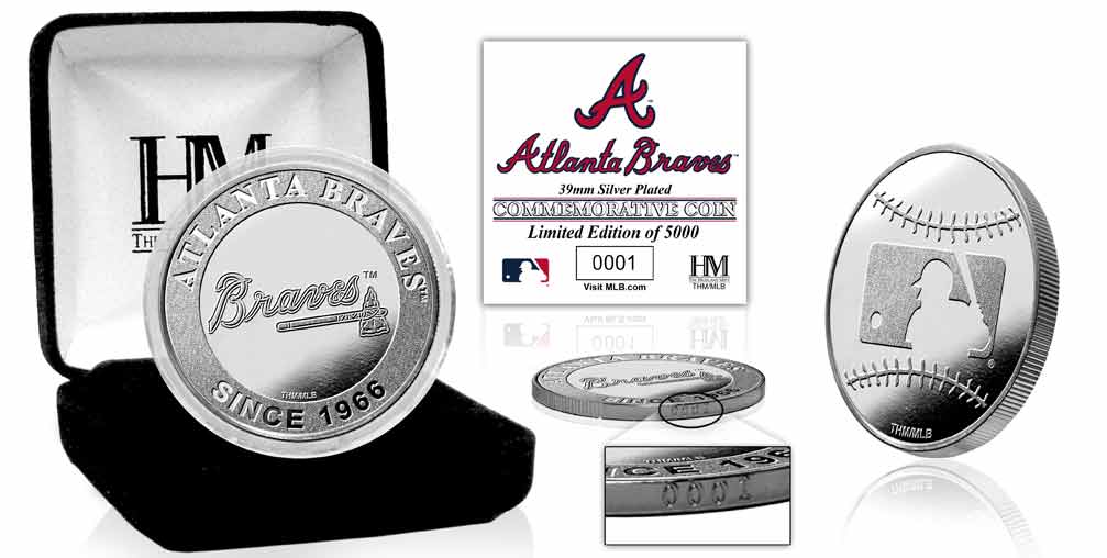 Atlanta Braves Commemorative Silver Coin – Limited Edition Collectible for MLB Fans | Perfect for Gifts, Sports Memorabilia, and Braves Enthusiasts