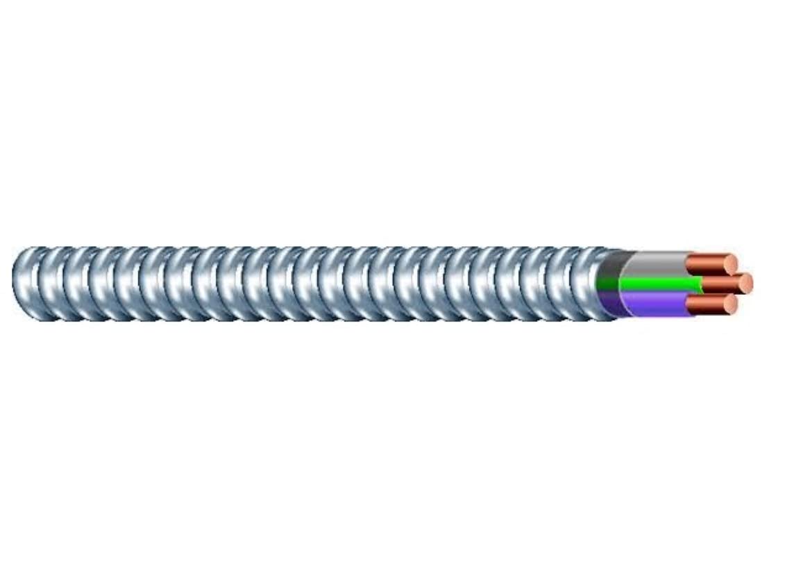 Metal Clad 2-Wire with Ground Electrical Cable - Durable Wiring Solution for Home, Office & Industrial Electrical Installations