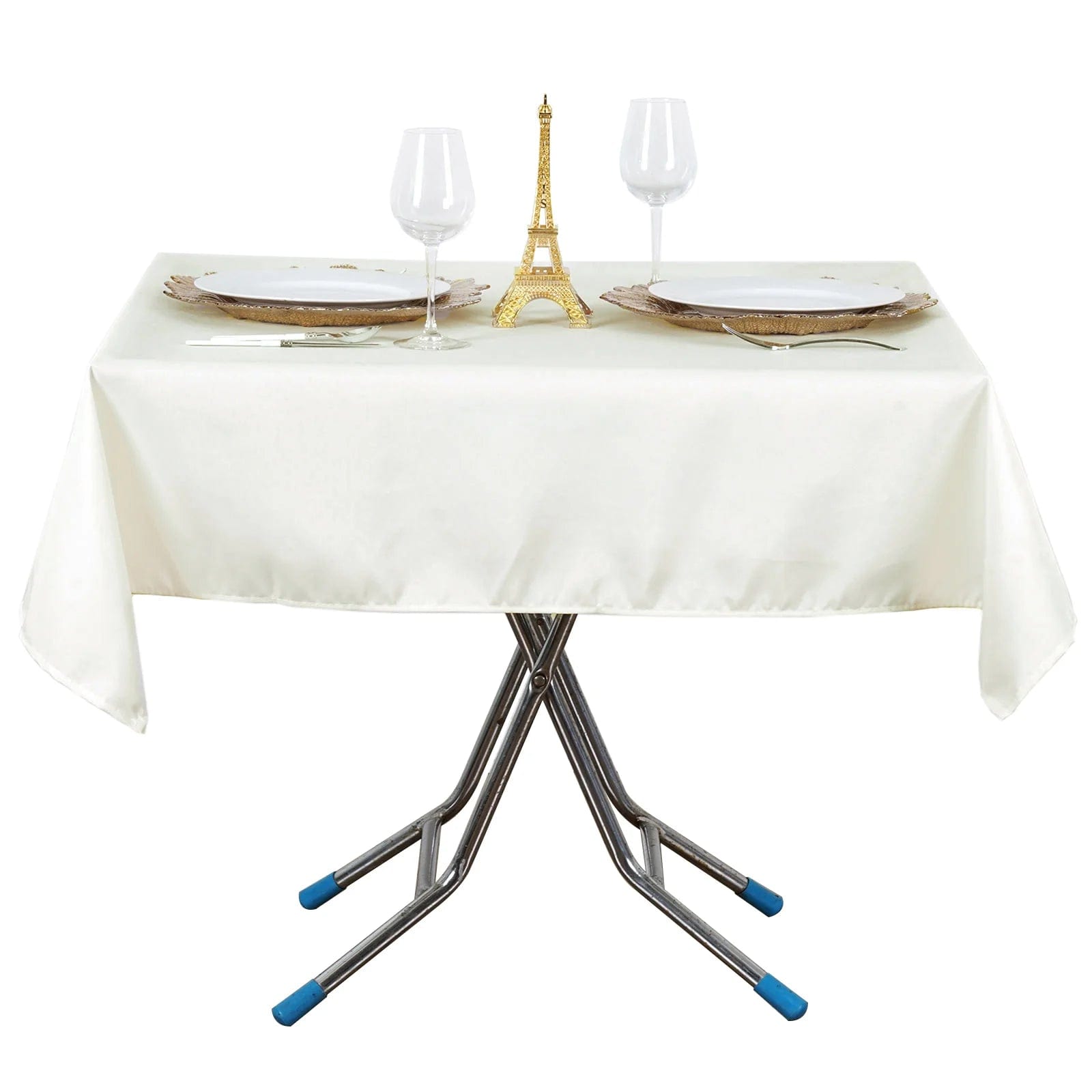 54x54 Inch Premium Square Polyester Tablecloth - Wrinkle & Stain Resistant - Perfect for Dining Tables, Parties, Weddings & Events