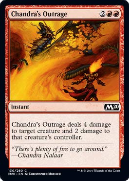 Magic: The Gathering - Chandra's Outrage Foil Card - Core Set 2020 - MTG Collectible Trading Card Game for Deck Building & Strategy Battles