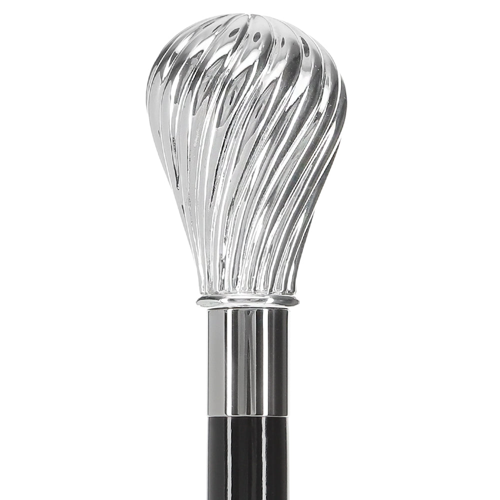 Italian Luxury Spiral Bulb Knob Stick - Handcrafted 925 Sterling Silver Jewelry for Women, Perfect for Necklaces, Bracelets & DIY Jewelry Making