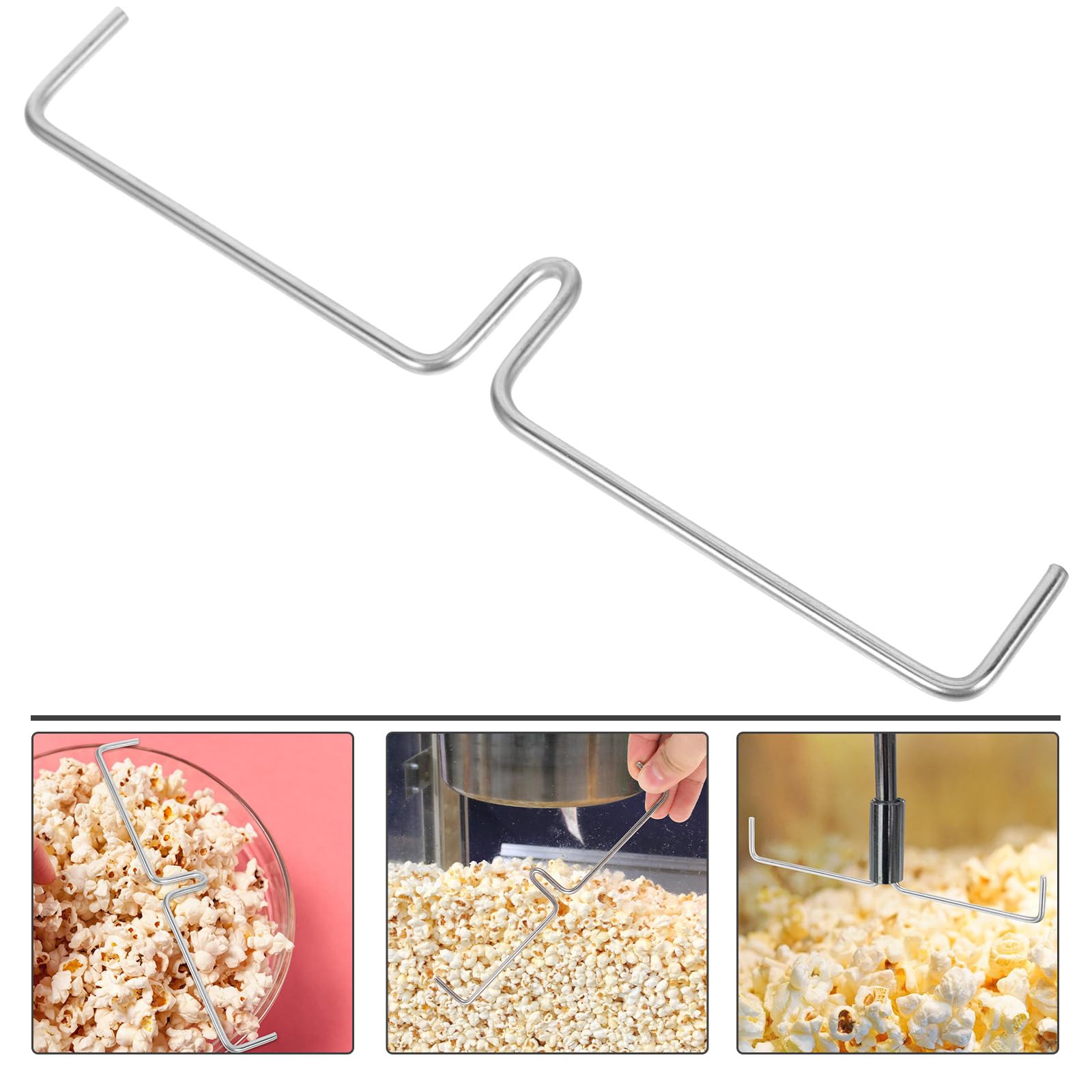 Commercial Popcorn Mixer Attachment - Durable Stirring Rod & Agitator Shaft Replacement for Popcorn Machines - Perfect for Movie Theaters, Carnivals, and Snack Bars