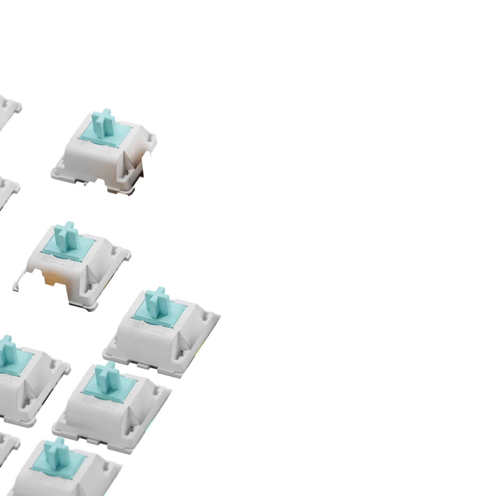 Glorious Lynx Tactile Switches - 65g MX Style Mechanical Keyboard Switches (ISO Layout) - Perfect for Gaming, Typing & Custom Keyboard Builds