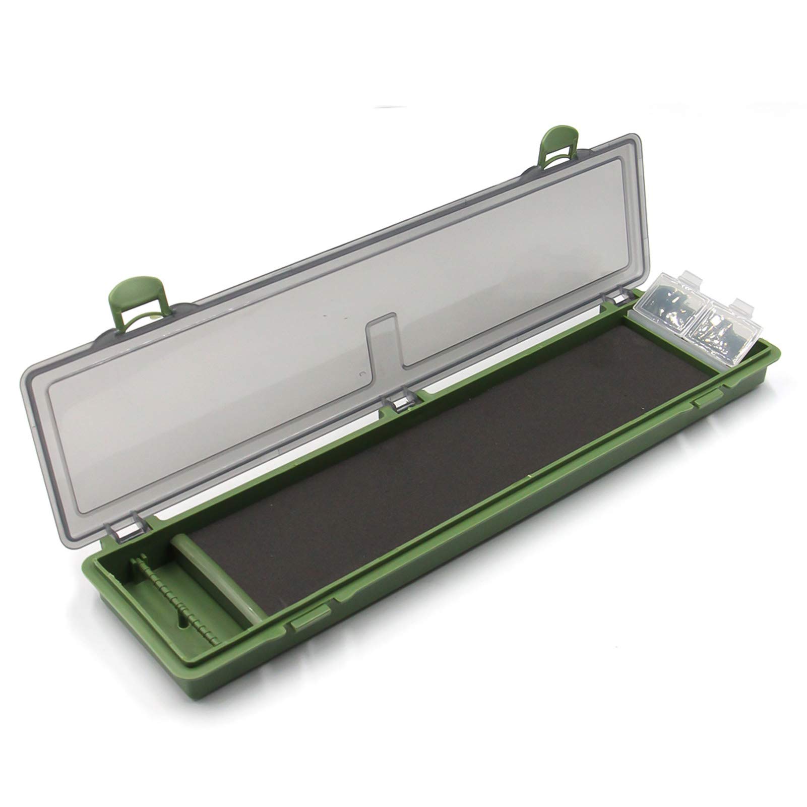 NUZYZ Portable Fishing Tackle Box - 15 Compartment Multifunctional Storage Container for Fishing Accessories | Compact & Durable for Freshwater, Saltwater & Ice Fishing Trips