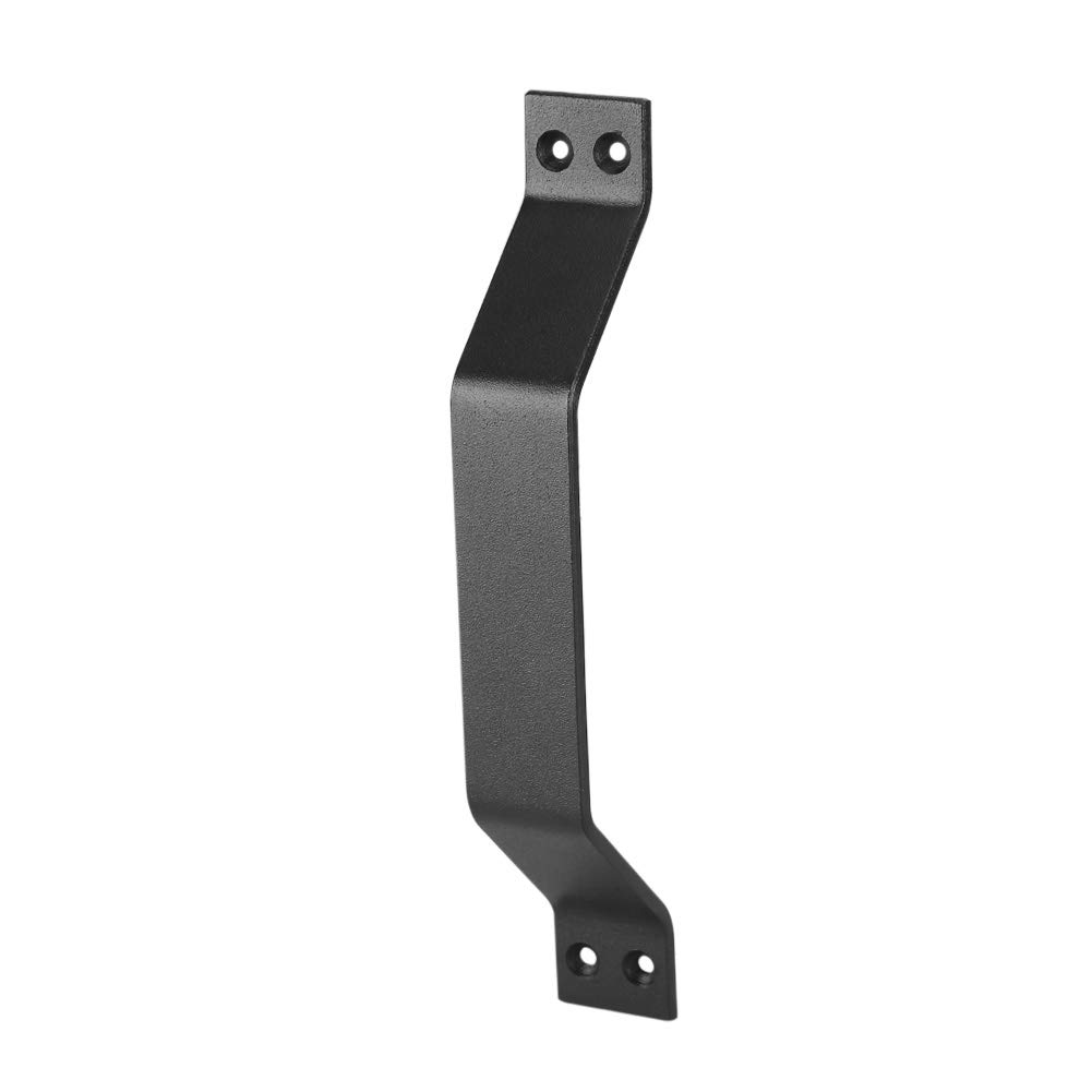 Heavy Duty Black Sliding Door Handle - Solid Carbon Steel Cabinet & Closet Pull Handle for Barn Doors, Gates & Room Dividers | Rust-Resistant & Durable Hardware for Home, Office & Commercial Spaces