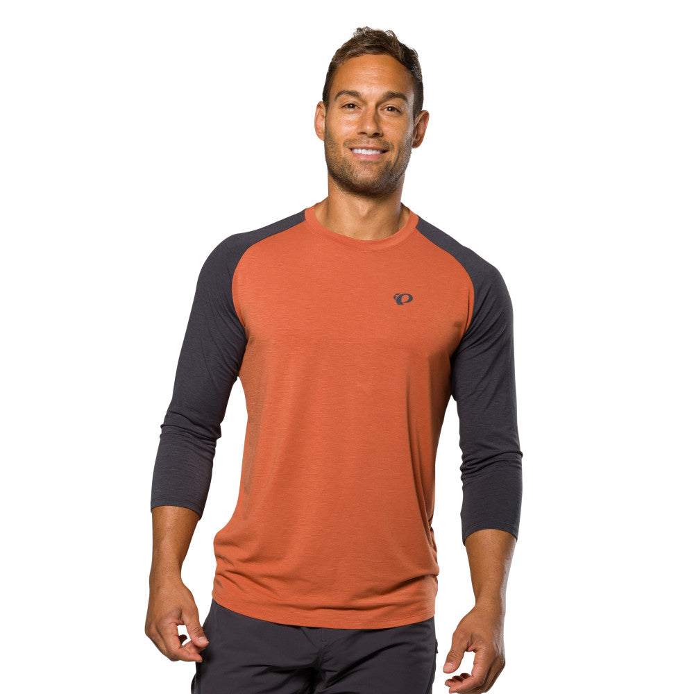 Men's Canyon Merino 3/4 Sleeve Jersey - Lightweight Breathable Hiking & Outdoor Shirt for Men - Perfect for Camping, Trail Running and Travel Adventures