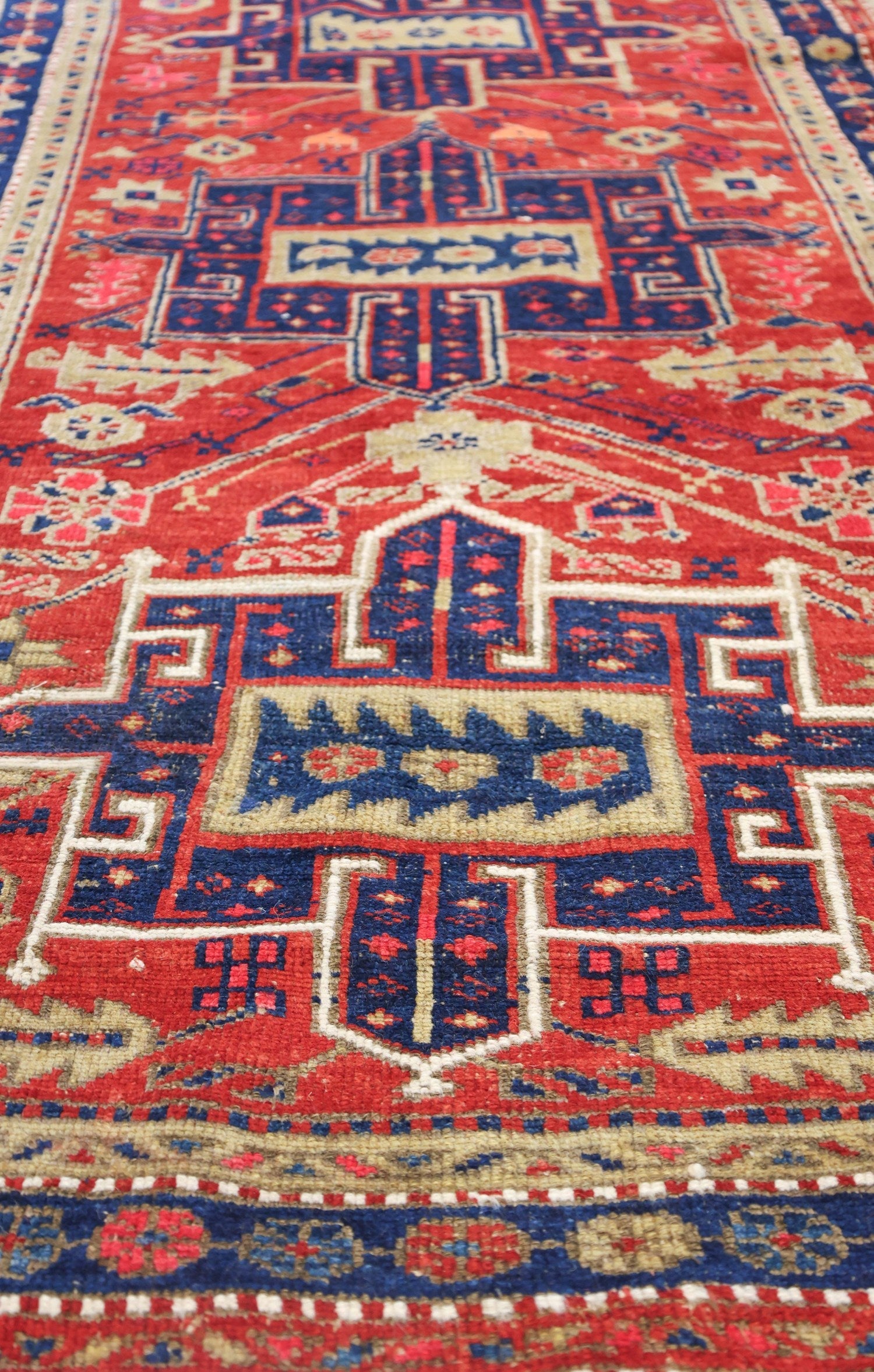 Vintage Heriz Handwoven Tribal Rug - Authentic Persian Carpet J75685 | Perfect for Boho Home Decor, Living Room, Bedroom & Office