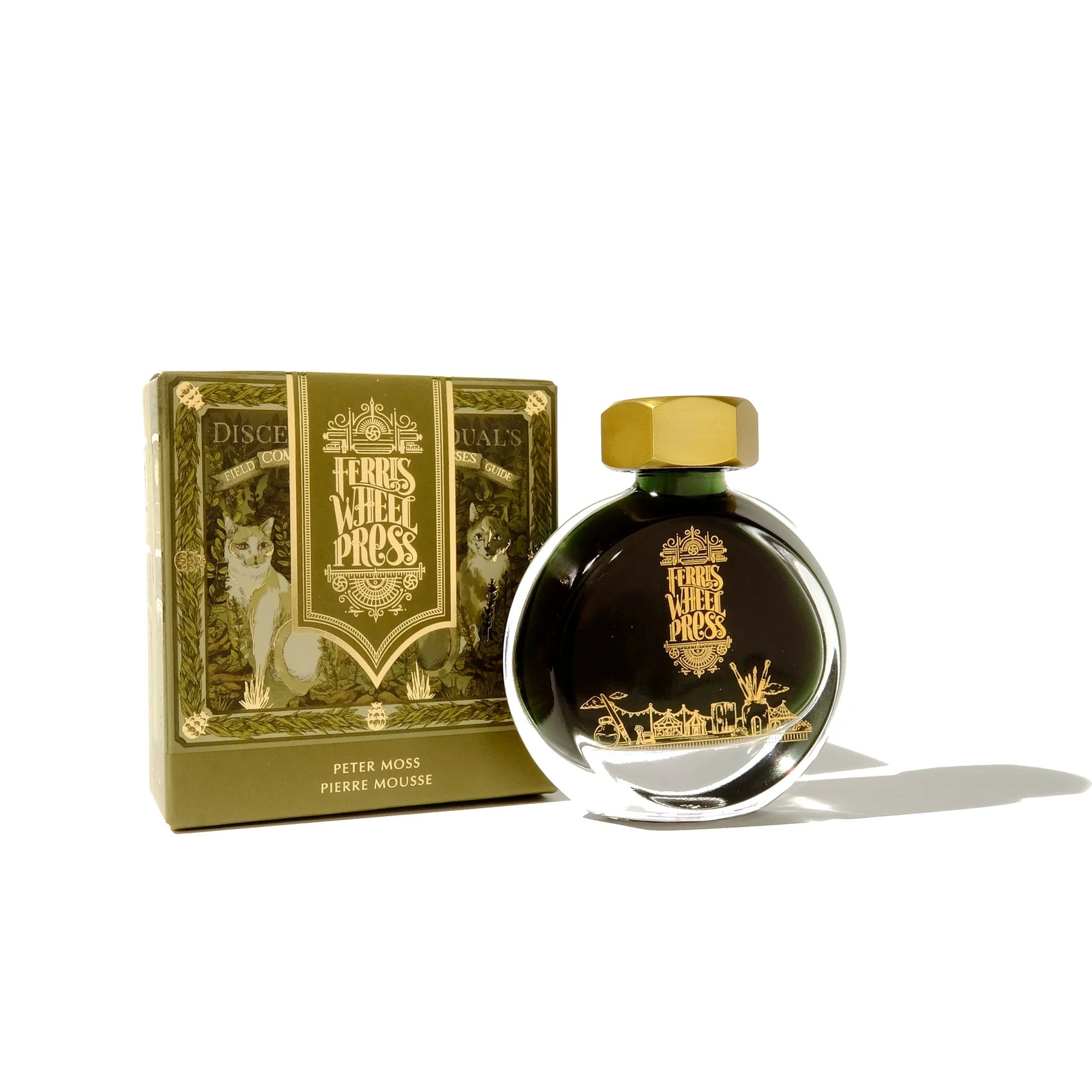 Ferris Wheel Press Peter Moss Fountain Pen Ink - Premium Bottled Ink for Calligraphy, Journaling & Artistic Writing - Perfect for Fountain Pens, Dip Pens & Art Projects
