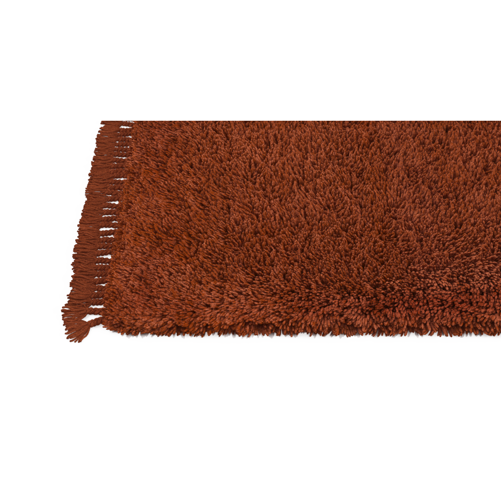 Premium Ainsley Wool Shag Rug - Soft & Luxurious 300x400cm (10x13ft) Red Area Rug for Living Room, Bedroom & Cozy Home Decor