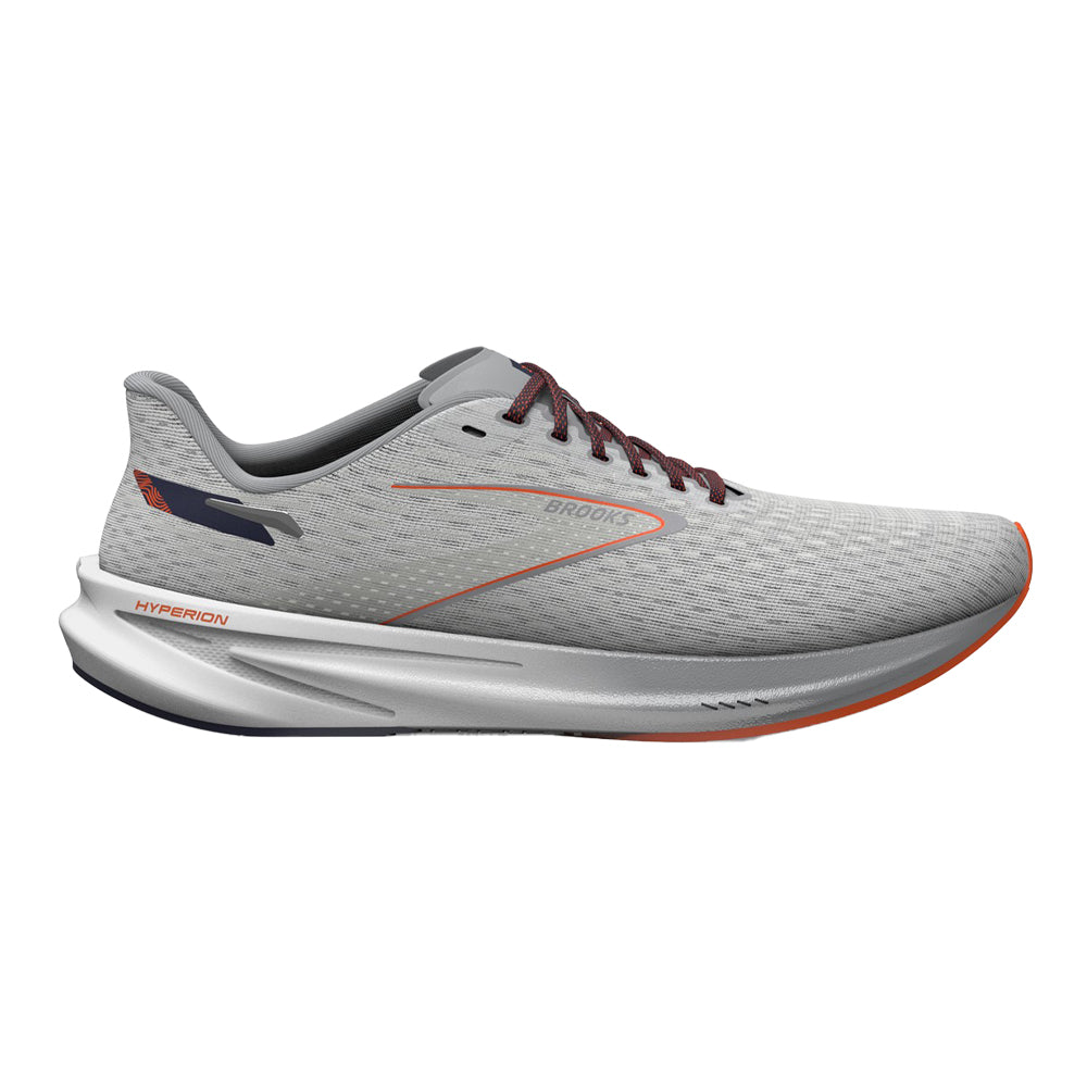 Brooks Hyperion Men's Running Shoes - Oyster Mushroom/Black Iris - Size 7.5 D Medium - Lightweight & Responsive for Road Running & Marathon Training