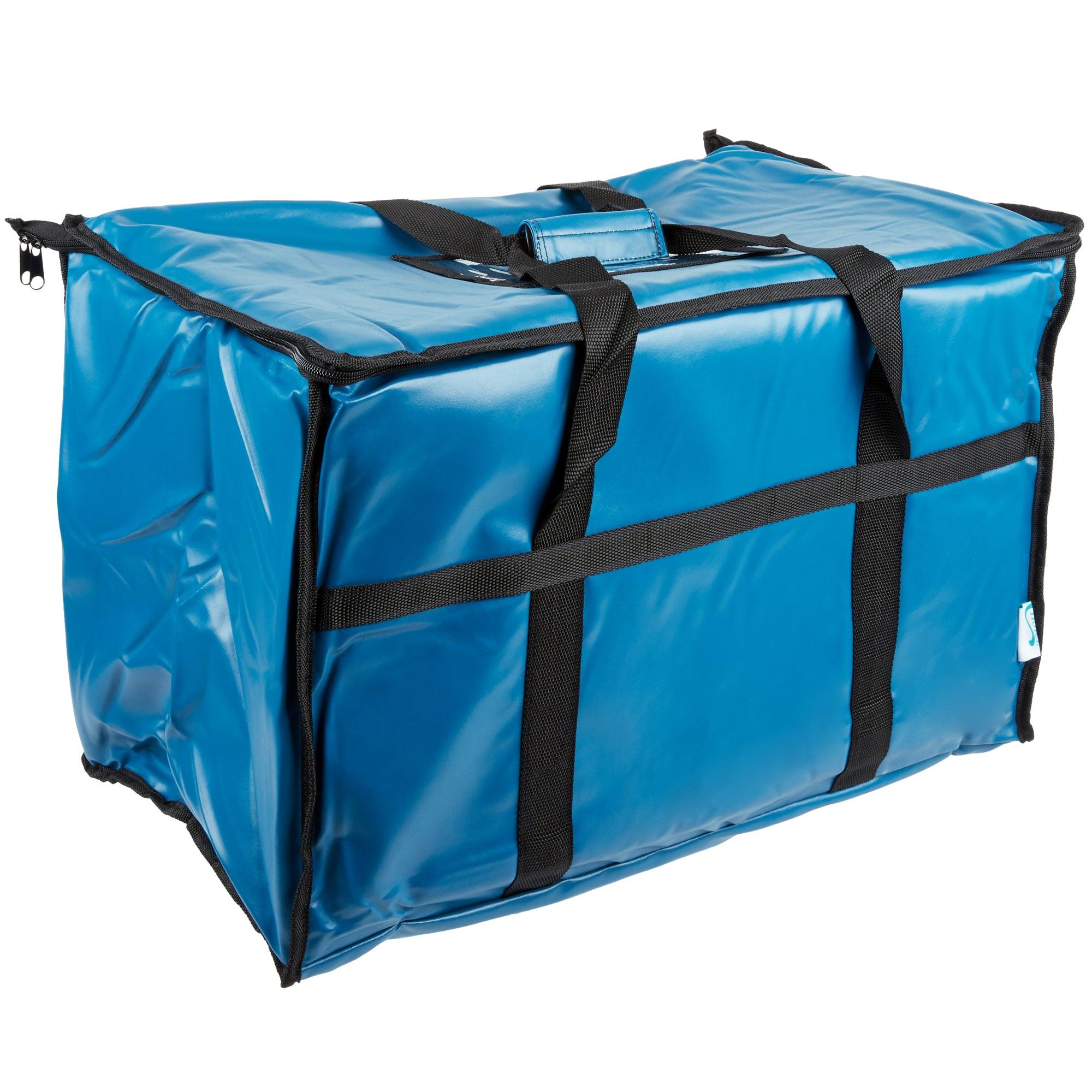 Premium Insulated Vinyl Food Delivery Bag - 23 x 13 x 15 Inches, Heavy-Duty Thermal Lunch Carrier for Restaurants, Catering & Grocery Delivery - Keep Meals Hot or Cold - Durable Blue Design