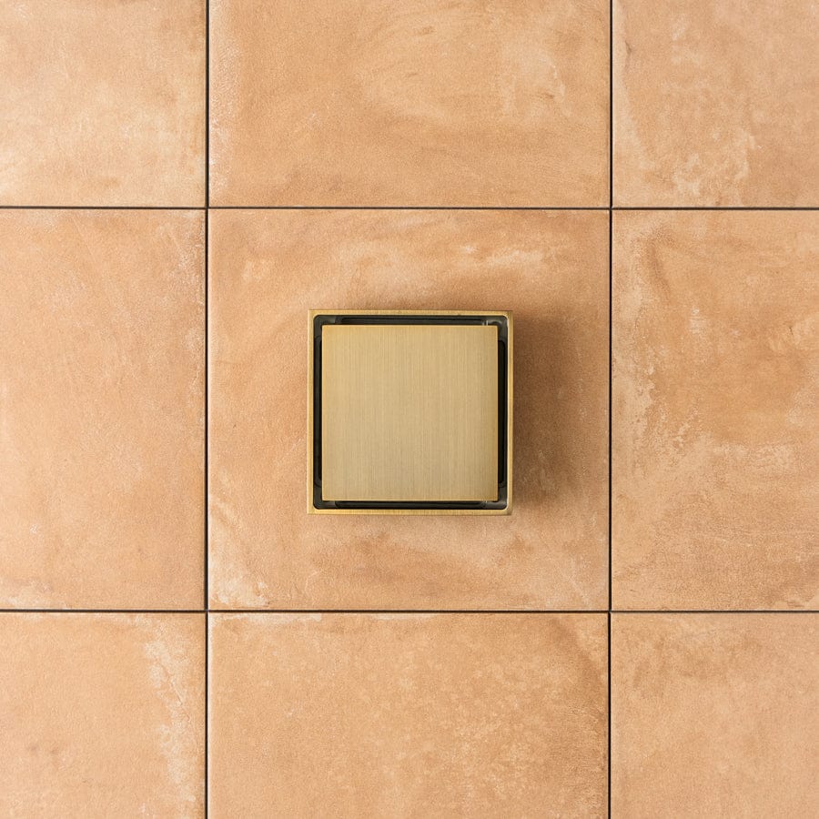 Antique Brass Tile Insert Floor Waste Drain - Perfect for Bathroom, Shower & Kitchen Renovations