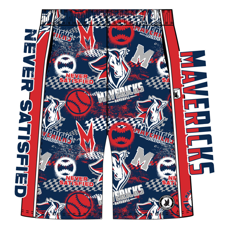 Boys & Men's Mavericks Baseball Shorts - 1 of Each Color | Comfortable & Durable for Baseball Games, Practice & Casual Wear