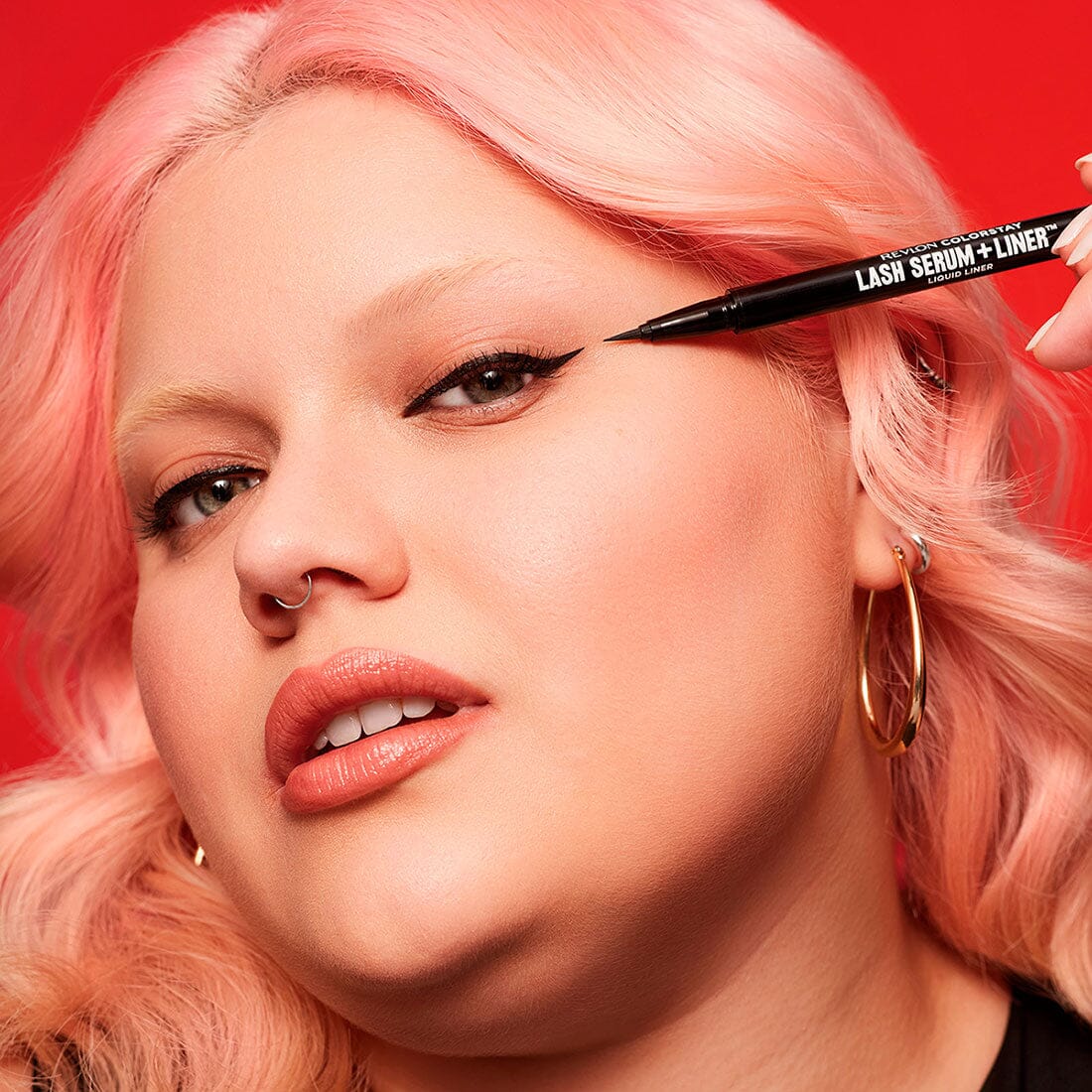 Revlon ColorStay Lash Serum + Liquid Eyeliner - Blackest Black (0.48ml) | Long-Lasting Smudge-Proof Eye Liner for Day & Night Makeup Looks