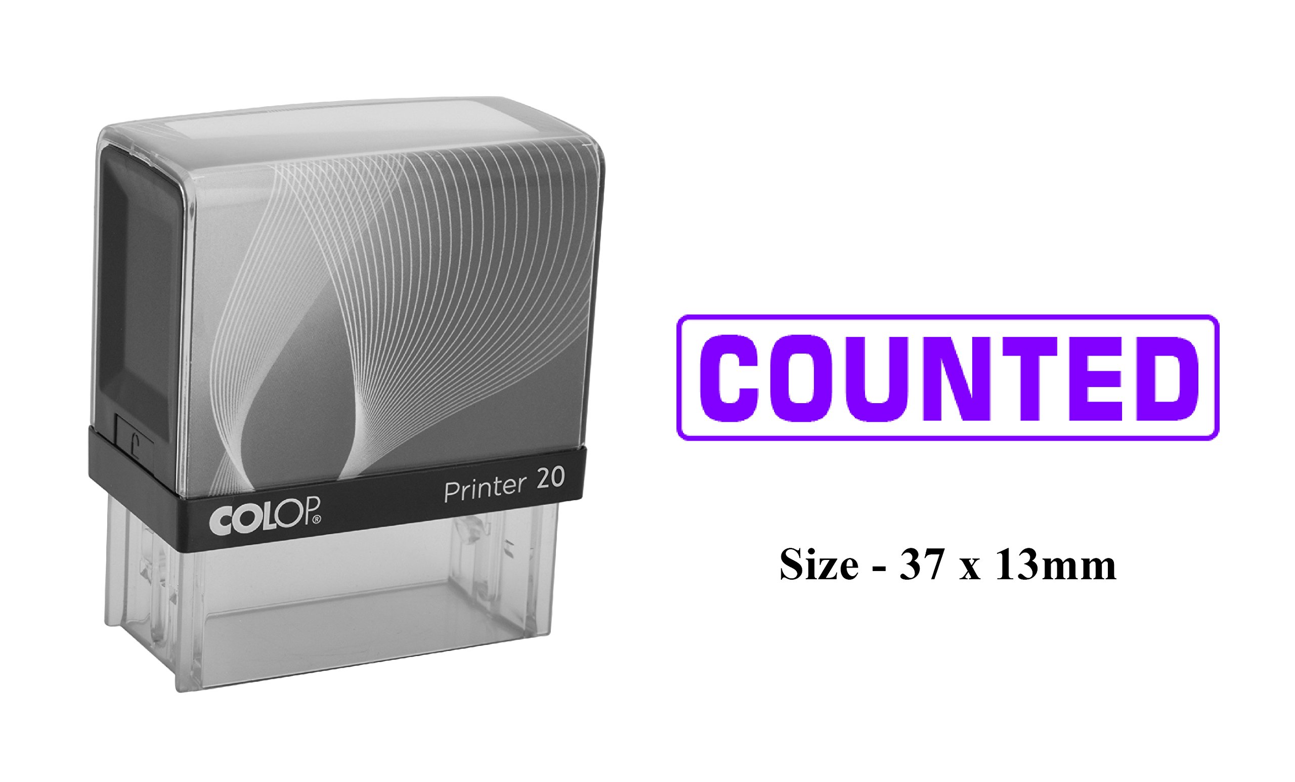 Colop Self-Inking Stamp - Clear Plastic Office Stamp with Counted Impression for Documents, Papers & Mail (Perfect for Business, Notary & Legal Use)