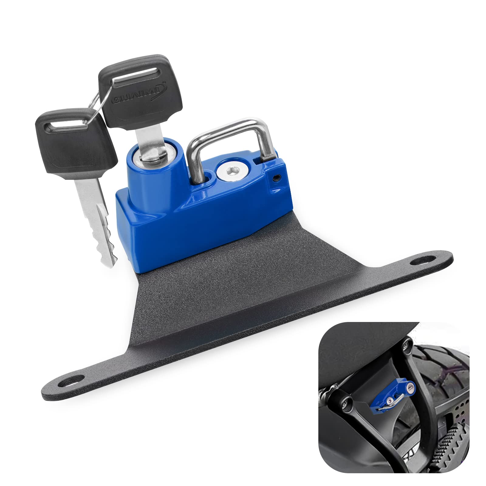 GUAIMI Motorcycle Helmet Lock - Anti-Theft Security Lock for Harley Pan America RA1250 2021 (Blue) | Perfect for Outdoor Riding, Travel & Parking Protection