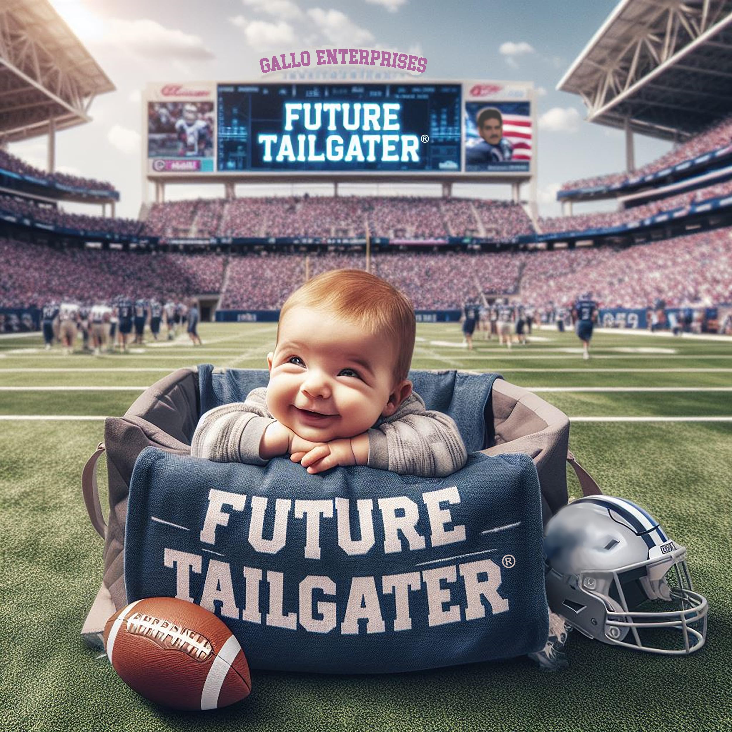 Tennessee Loves Football Chalk Art Baby Bodysuit - Orange Cotton Onesie for Newborns & Infants - Perfect for Game Day, Family Photos & Football Season