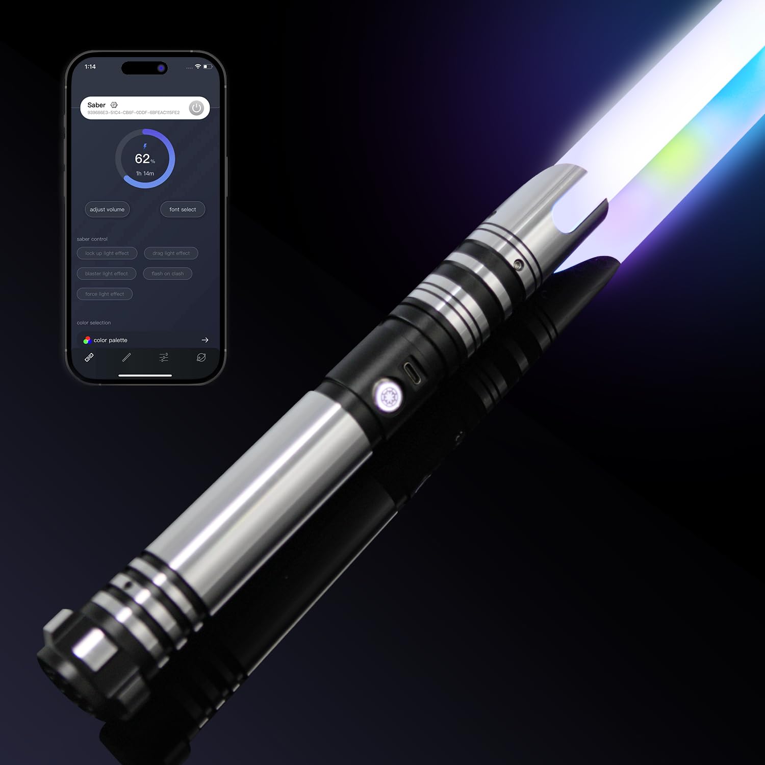 Premium Heavy Metal Duel Lightsaber - Smooth Swing Motion Control, 34 Sound Fonts, 16 RGB Color Changing Blade | Perfect for Star Wars Cosplay, Halloween Costumes, Birthday Gifts for Adults & Kids | Duel-Ready for Backyard Battles & Collector Displays