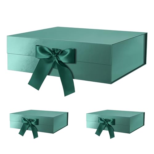 Green-Ribbon-16.3x14.2x5 Inches-Pack of 3