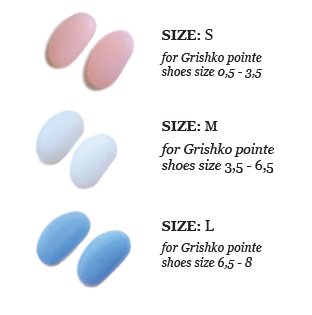 Grishko 1007 Mini Silicone Toe Pads for Ballet Pointe Shoes - Comfortable Foot Cushions for Dancers, Perfect for Ballet Practice & Performance