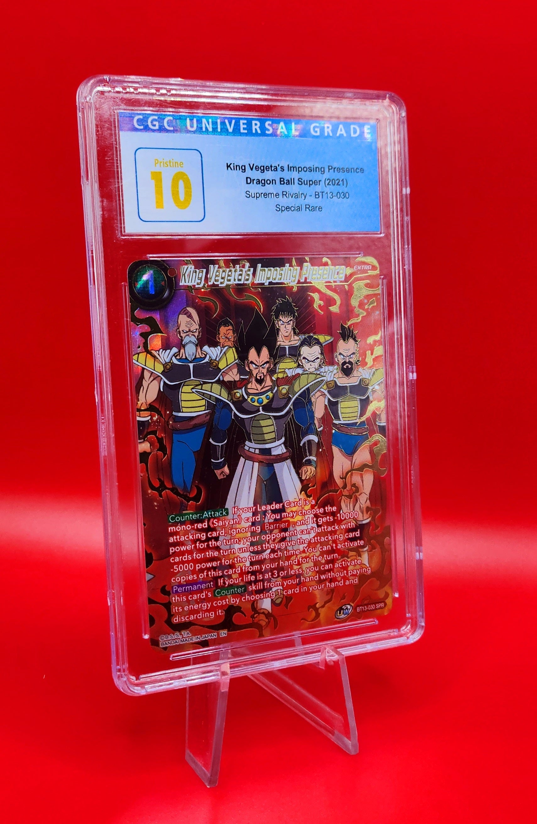 Dragon Ball Super King Vegeta's Imposing Presence CGC 10 Pristine Collectible Figure - Perfect for Anime Fans, Display & Gift Giving