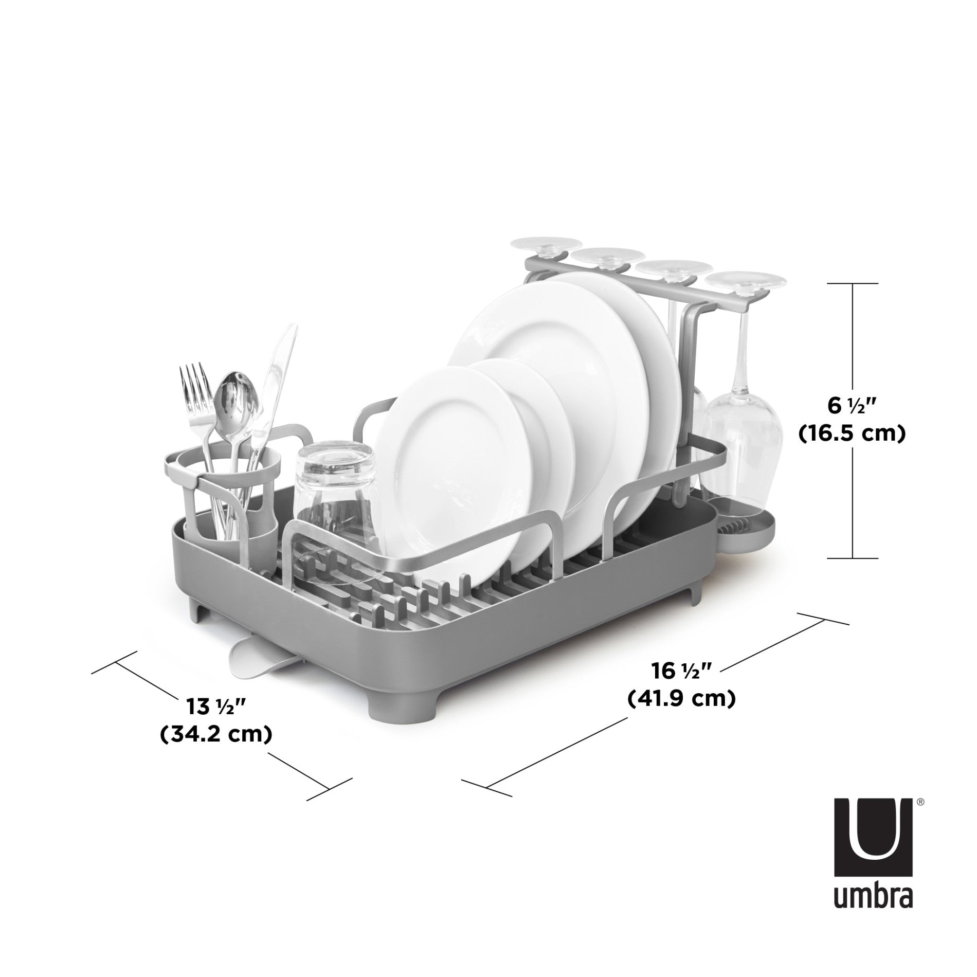 Stainless Steel Dish Drying Rack with Knife Holder & Utensil Storage - Space Saving Kitchen Organizer for Countertop, Sink, or Cabinet - Perfect for Small Apartments & RVs