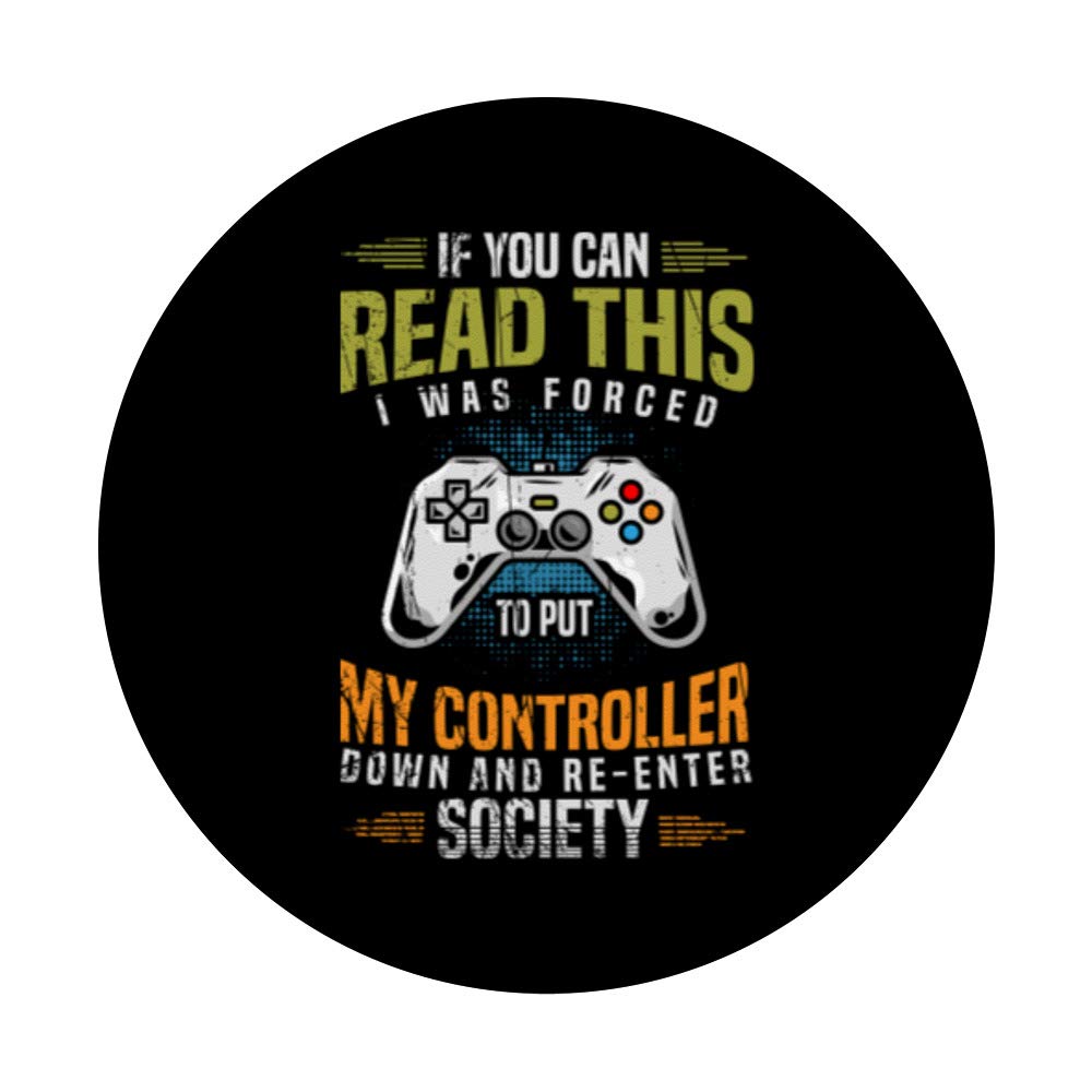 Funny Gamer Video Games PopSockets PopGrip - Swappable Phone Grip for Gaming Phones & Tablets - Perfect Gift for Gamers, Esports Fans & Video Game Lovers - Great for Gaming Sessions, Travel & Daily Use