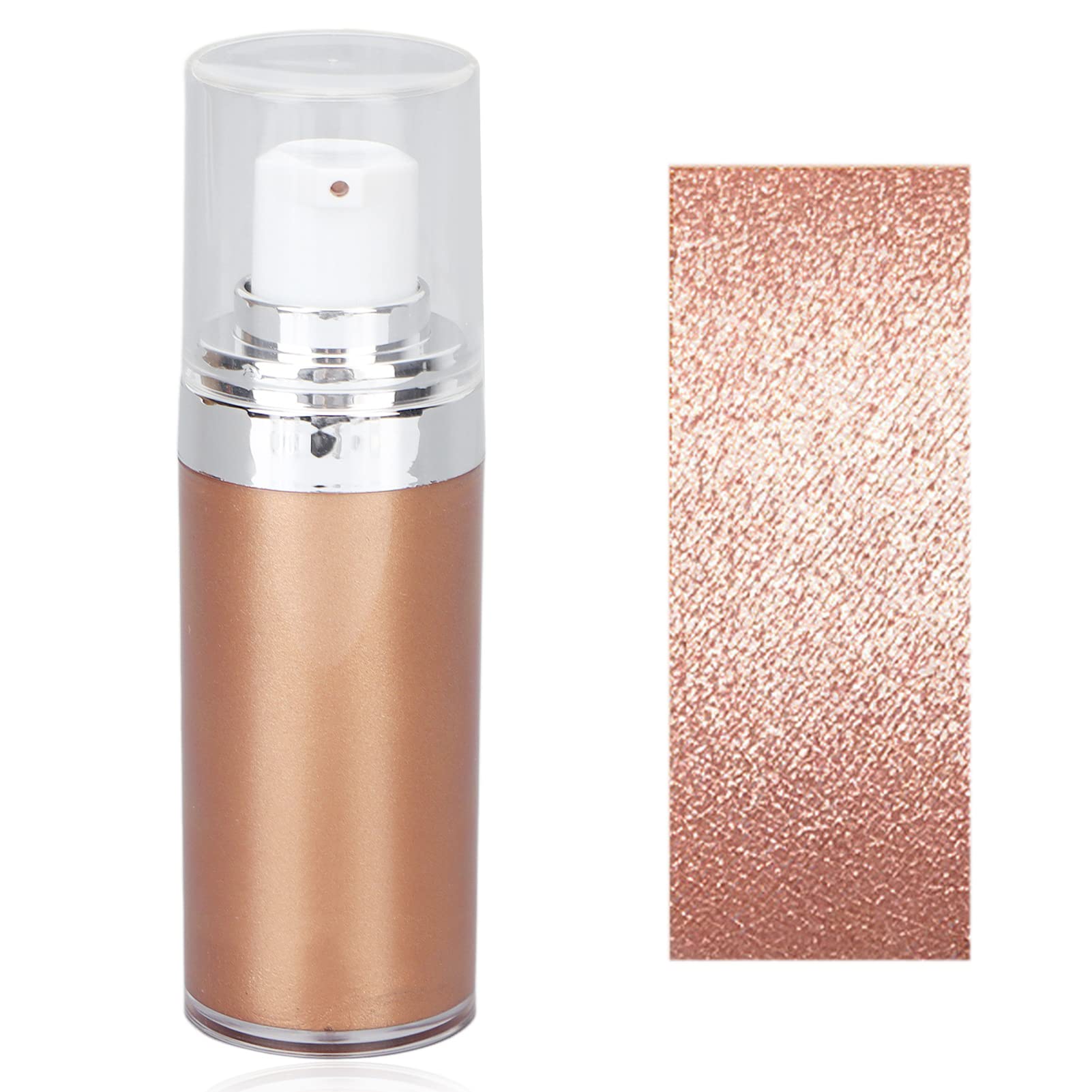 Glitter Body Makeup Liquid Cream - Moisturizing Shiny Face & Skin Highlighter Lotion - Rose Gold Cosmetic for Face & Body (#2) | Perfect for Parties, Festivals, and Special Occasions