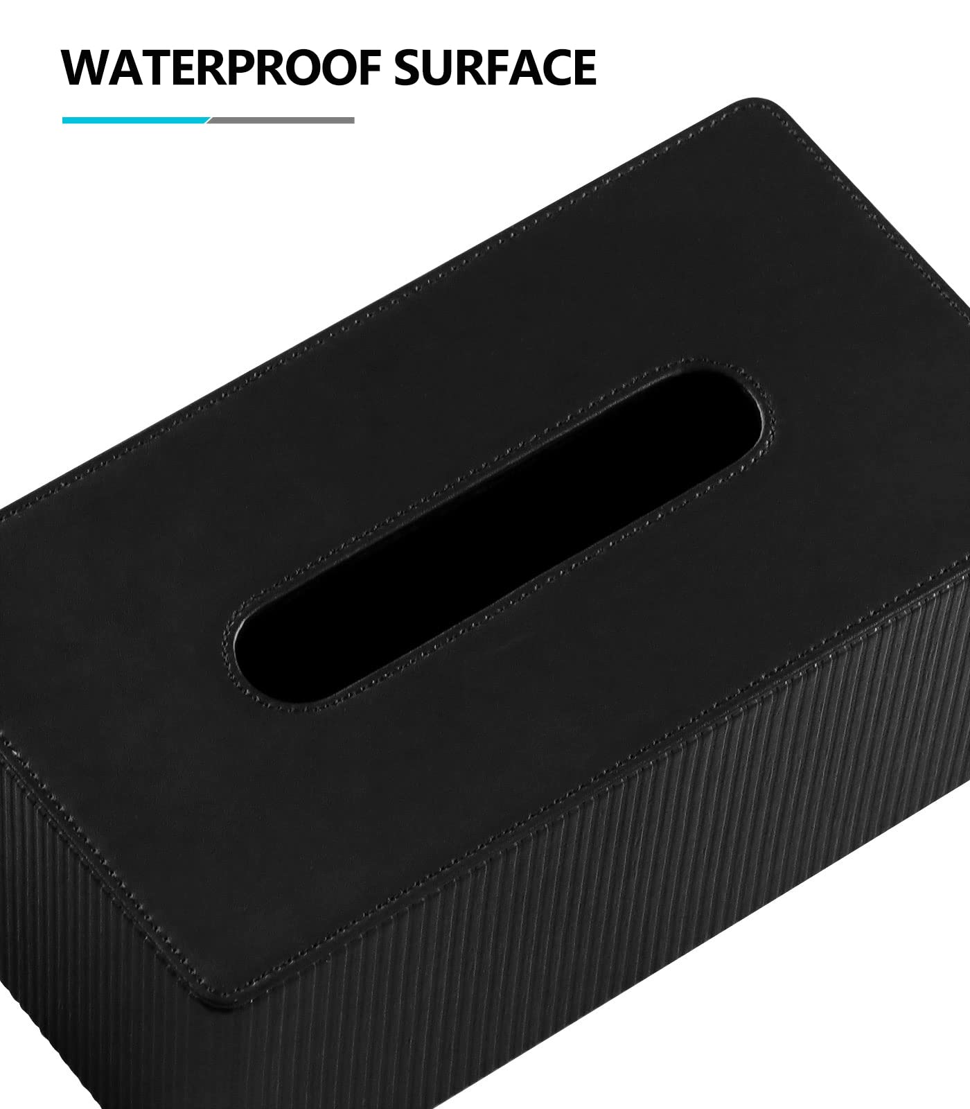 Premium PU Leather Tissue Box Cover with Magnetic Closure - Modern Rectangular Tissue Box Holder for Bathroom, Vanity, Nightstand & Office Desk | Decorative Organizer for Home & Office Use