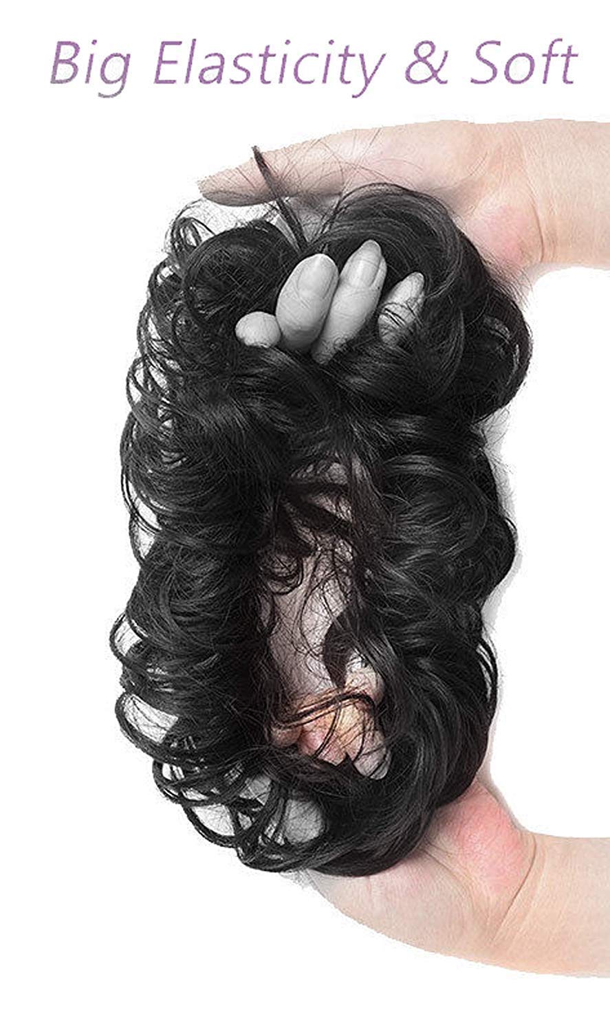 VSAKSH 2-Pack Curly Hair Juda Bun Maker Set - Black & Brown Hair Accessories for Women | Perfect for Updos, Ponytails & Everyday Styling