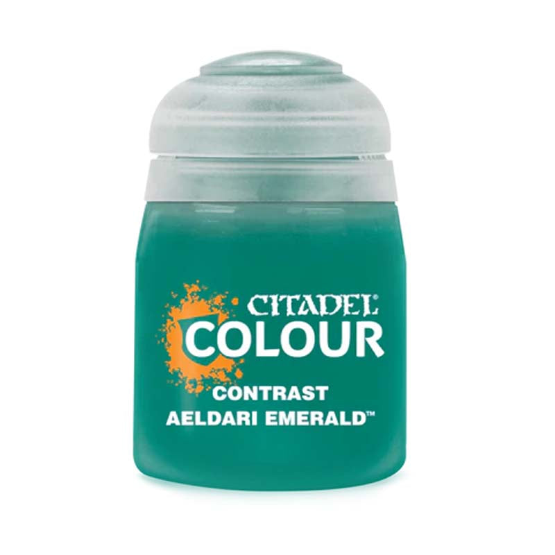 Citadel Contrast Aeldari Emerald Paint - Fast Shading Miniature Paint for Warhammer 40K & AOS Models - Perfect for Tabletop Gaming & Miniature Painting Projects
