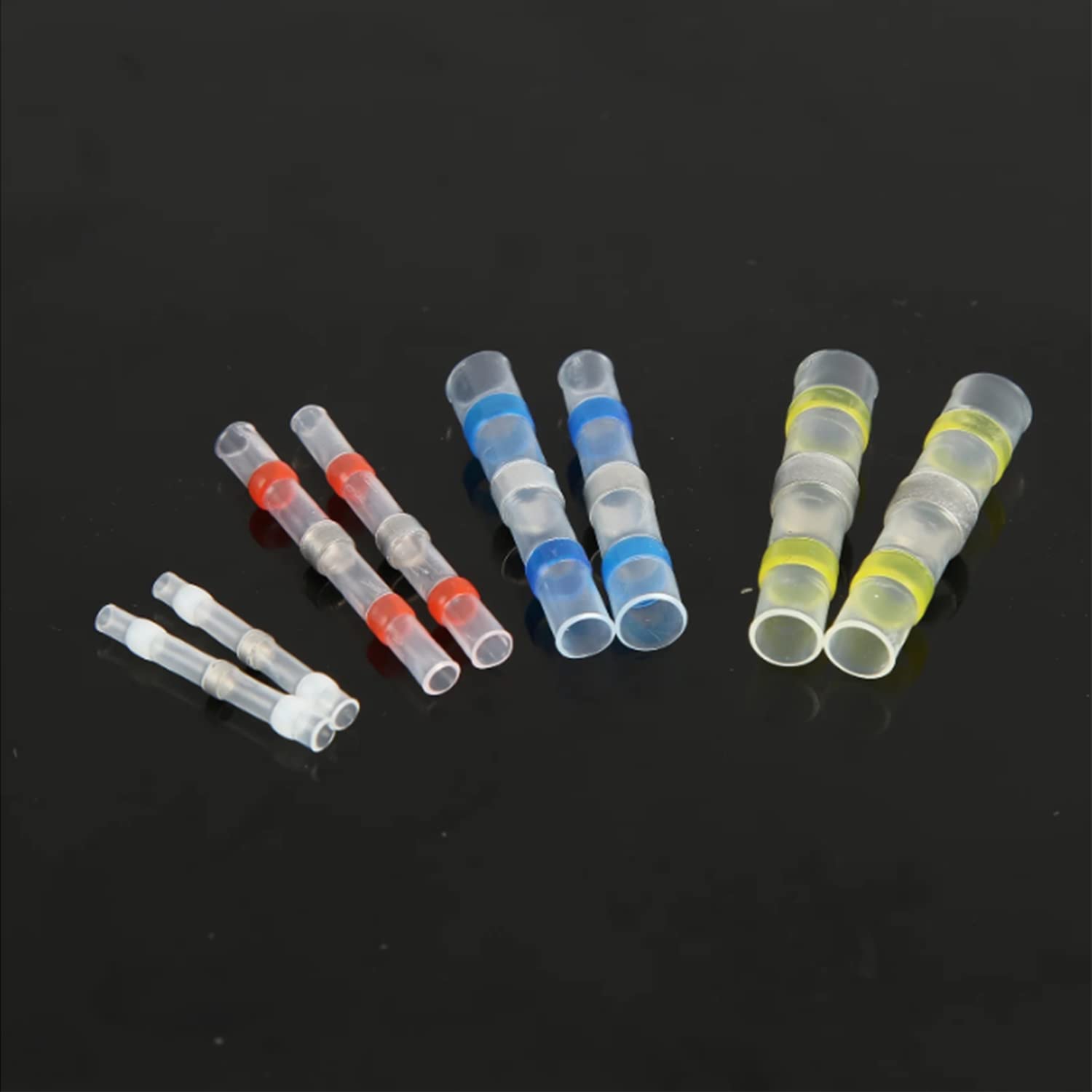 150pcs Heat Shrink Self-Solder Wire Connectors - Waterproof Butt Splice Terminals for Electrical Repair, Automotive Wiring, Marine Applications & DIY Projects - Perfect for Home, Car and Boat Electrical Maintenance