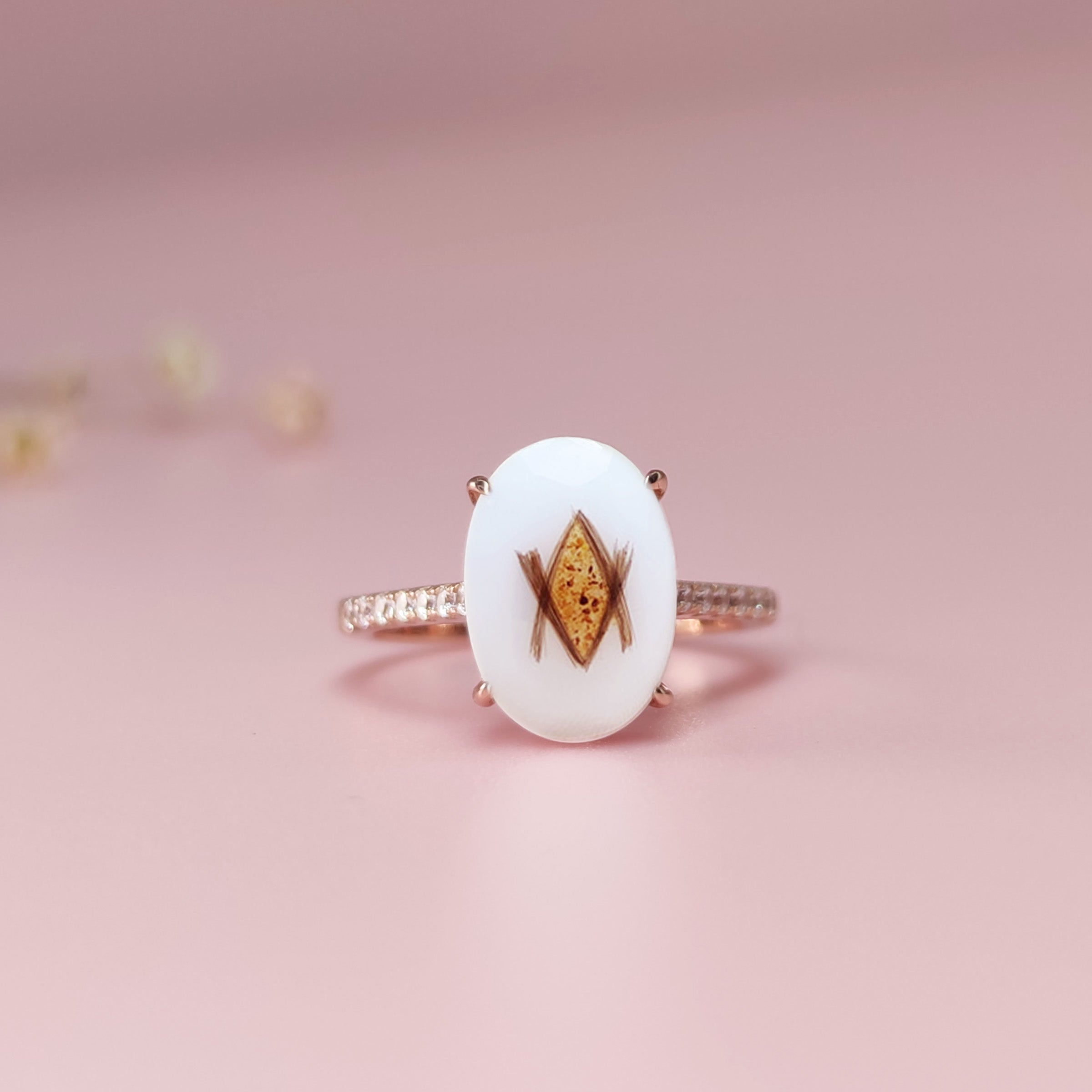 Oval Serenity Breastmilk Ring - Sterling Silver Keepsake Jewelry for Nursing Moms | Perfect Gift for Breastfeeding Mothers & New Moms