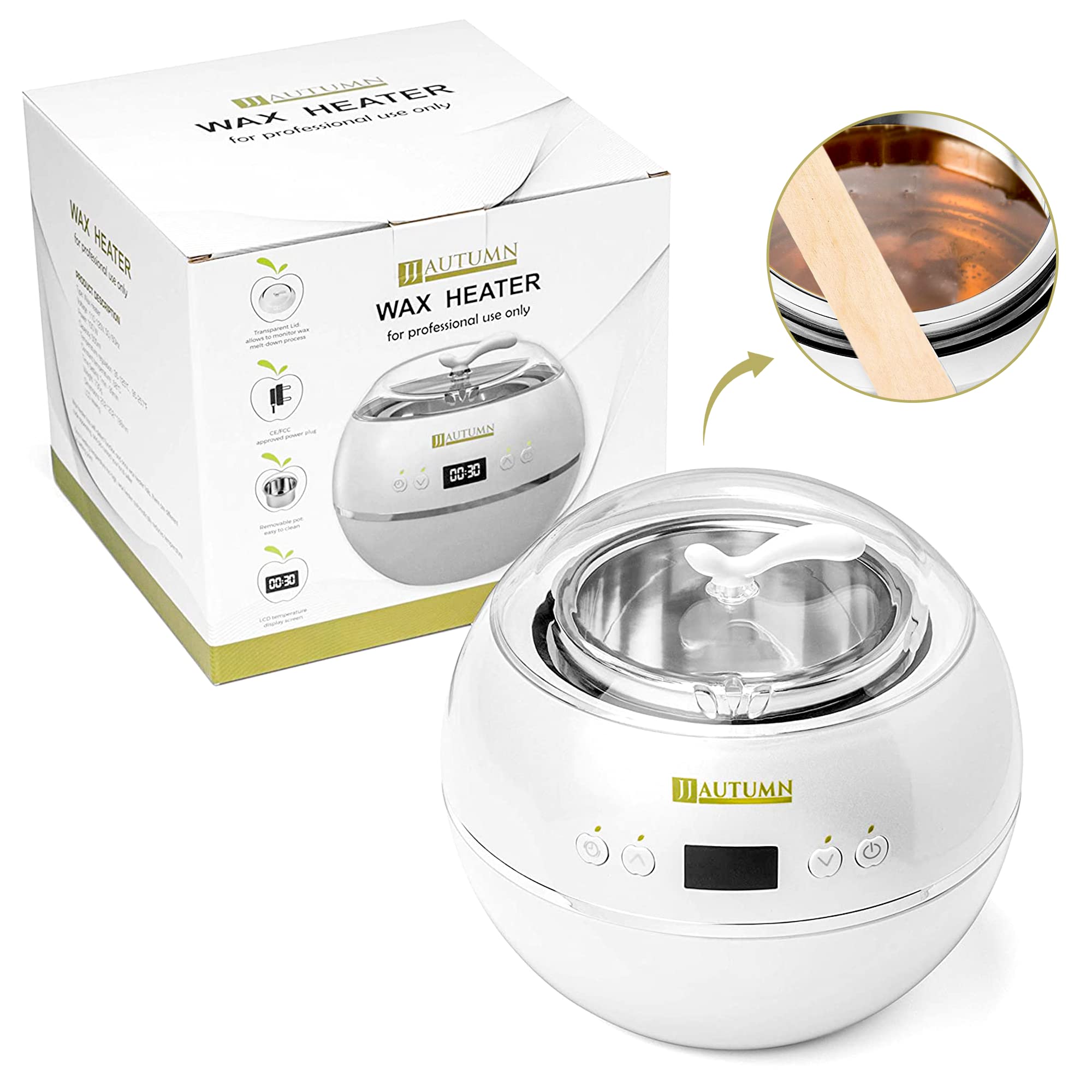 Professional Wax Warmer for Hair Removal - Hot Wax Heater & Melter for Hard & Soft Wax | Body & Facial Waxing Kit | At-Home Salon & Spa Waxing Solution