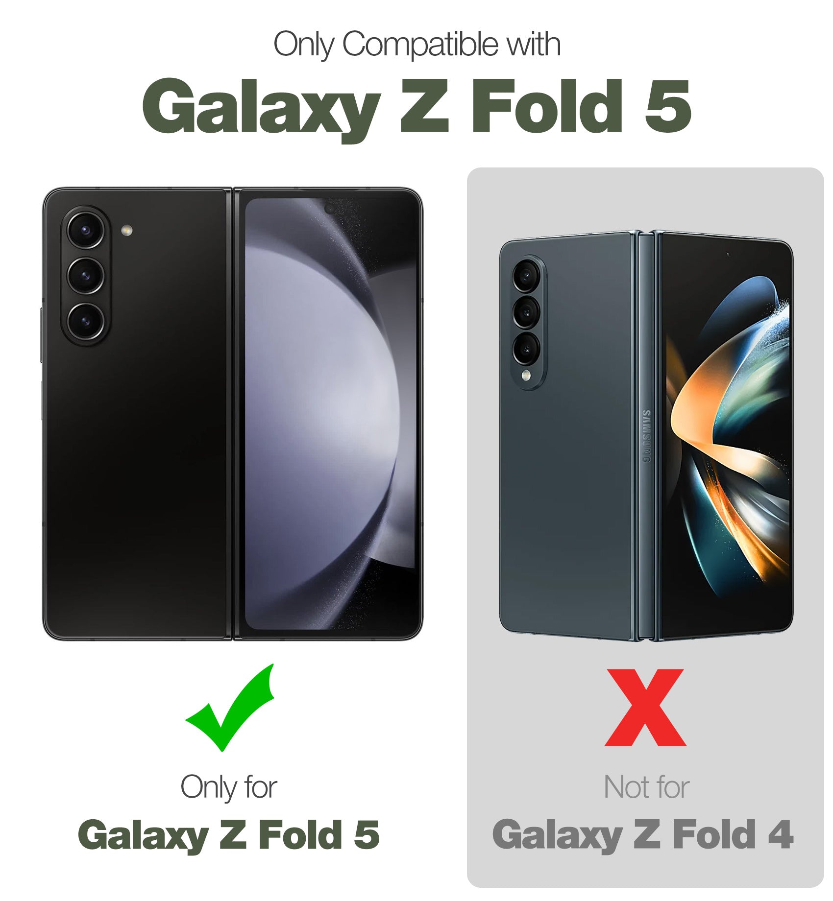 Durable Samsung Galaxy Z Fold 5 Case with Hinge Protection, Built-in Screen Protector & Kickstand - Heavy Duty Shockproof Rugged Cover for Work, Travel & Outdoor Activities